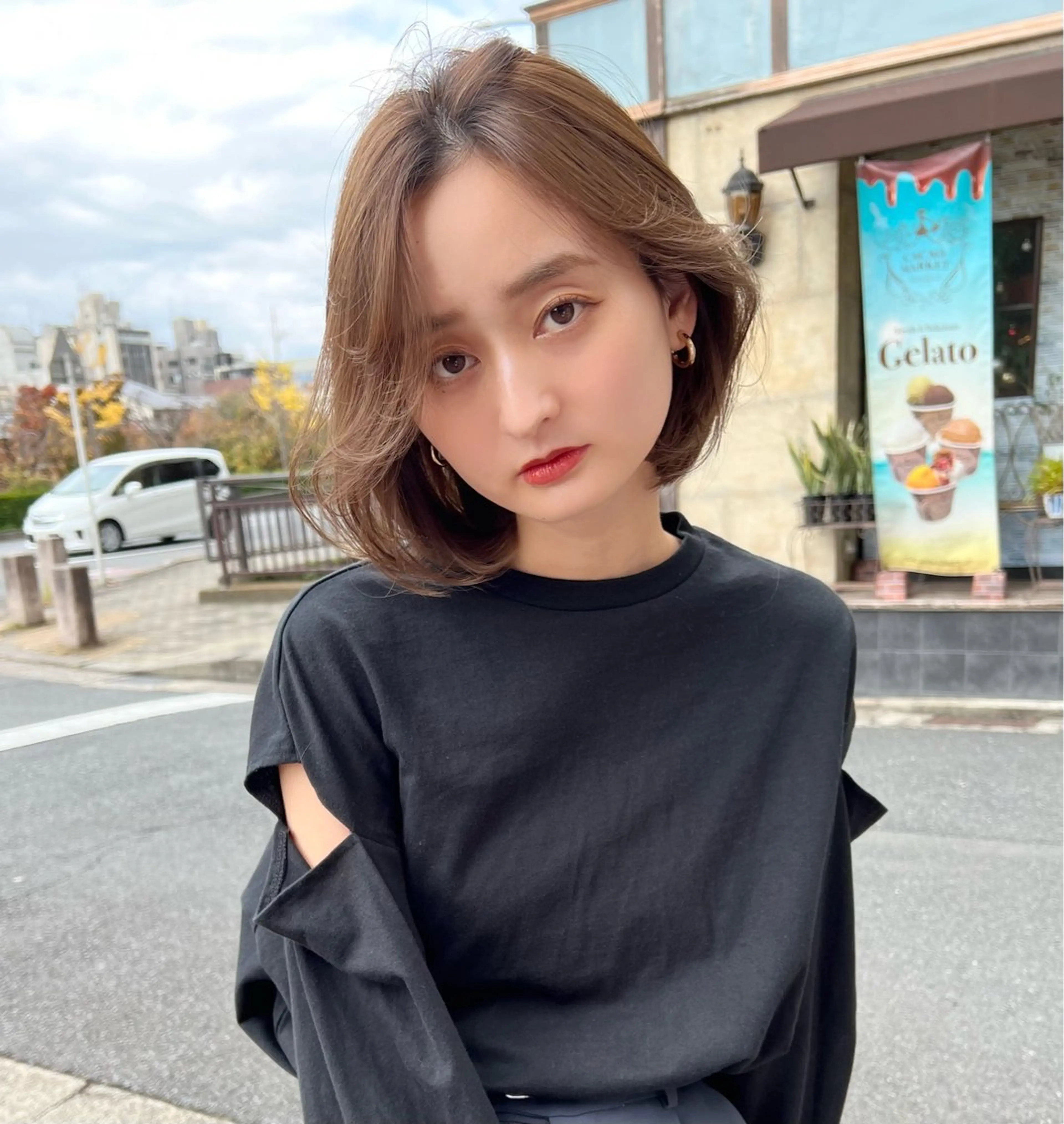 ショート カラー カット ヘアカラー トリートメント salowin所属・吉ヶ別符 亮祐のヘアスタイル