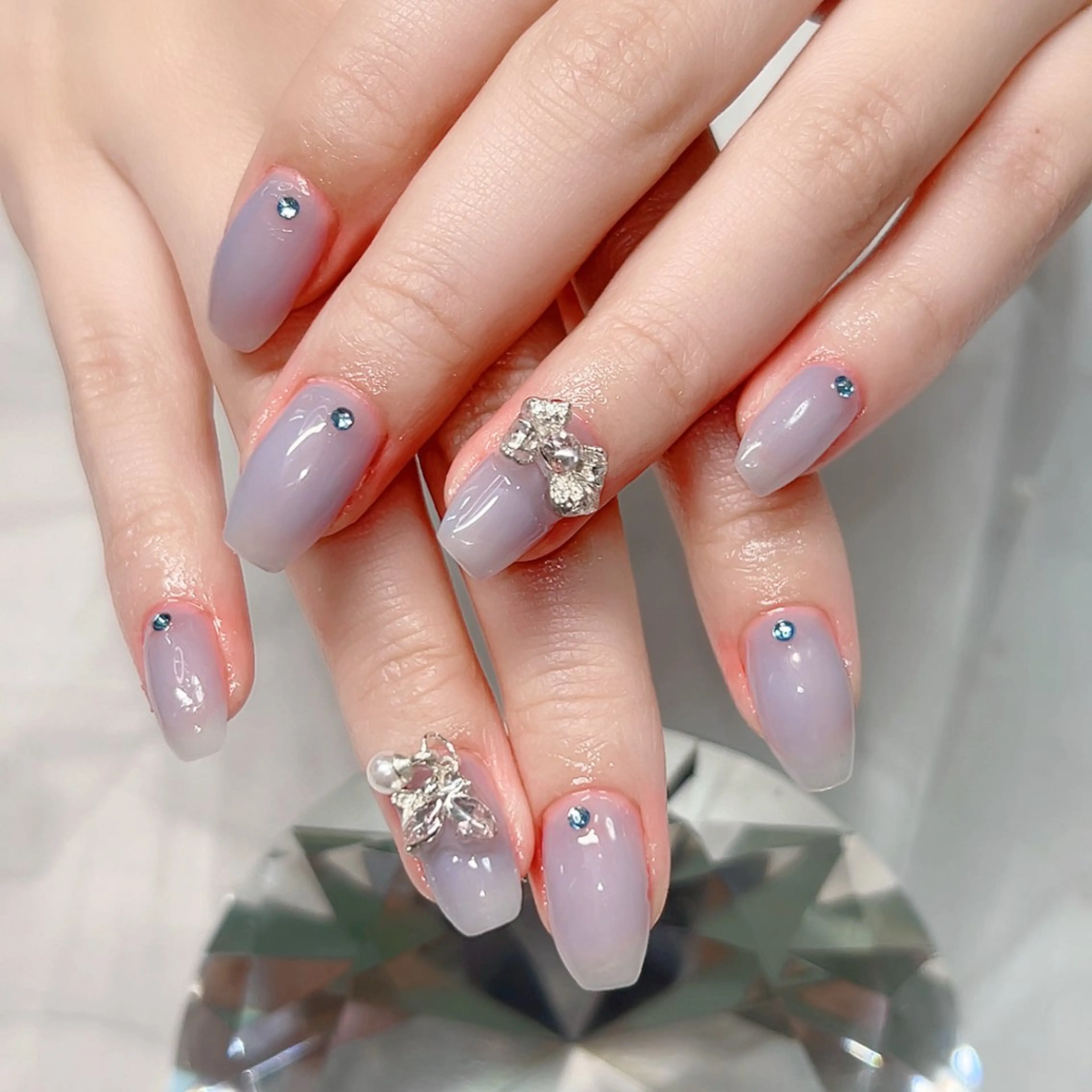 ネイル フットネイル ラメ(グリッター) マグネットネイル ミラーネイル ハンドネイル Cute Tips nailのネイルデザイン