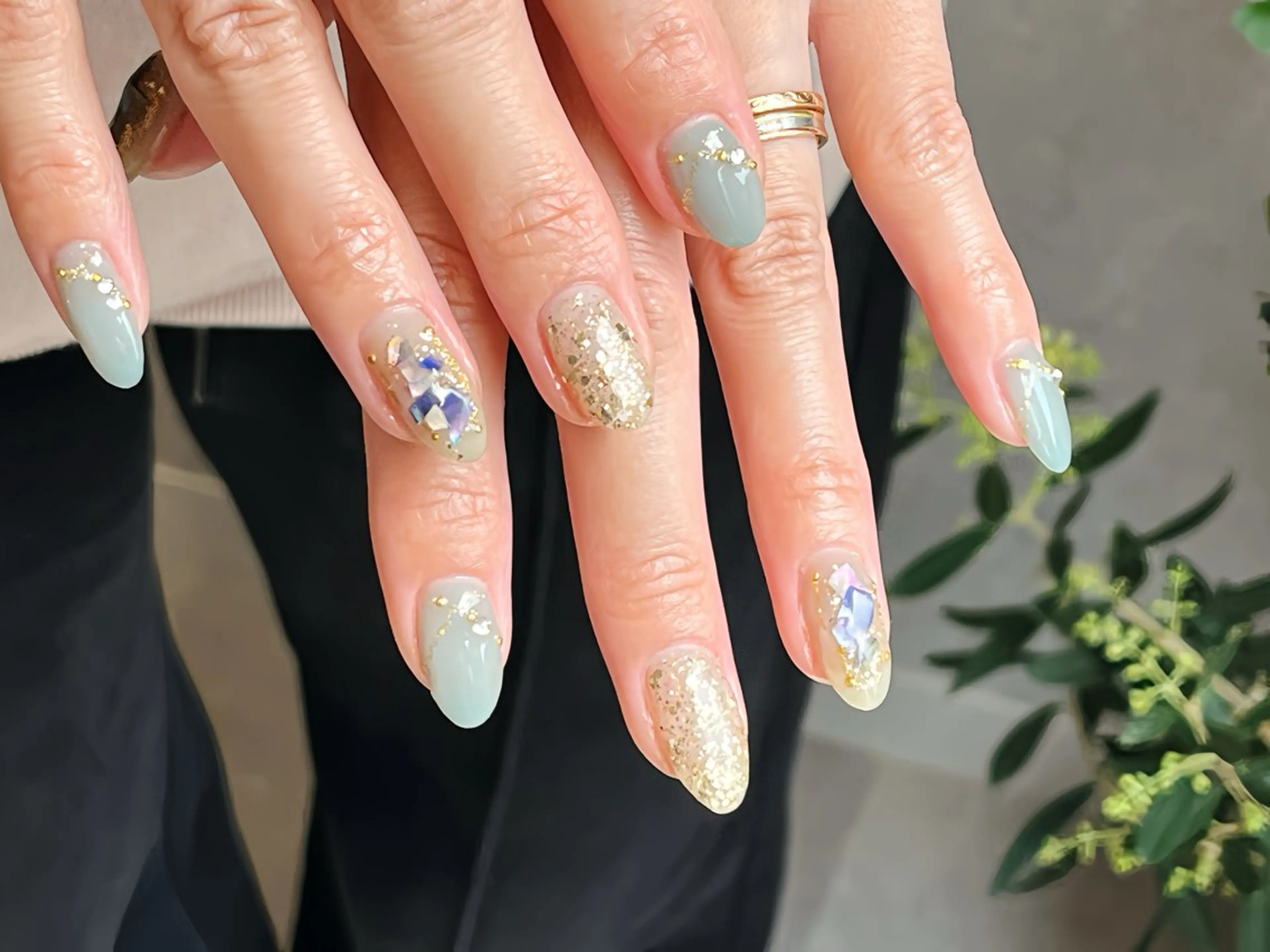 ネイル フラッシュネイル ジェルネイル マグネットネイル シンプルネイル ハンドネイル em Nailのネイルデザイン