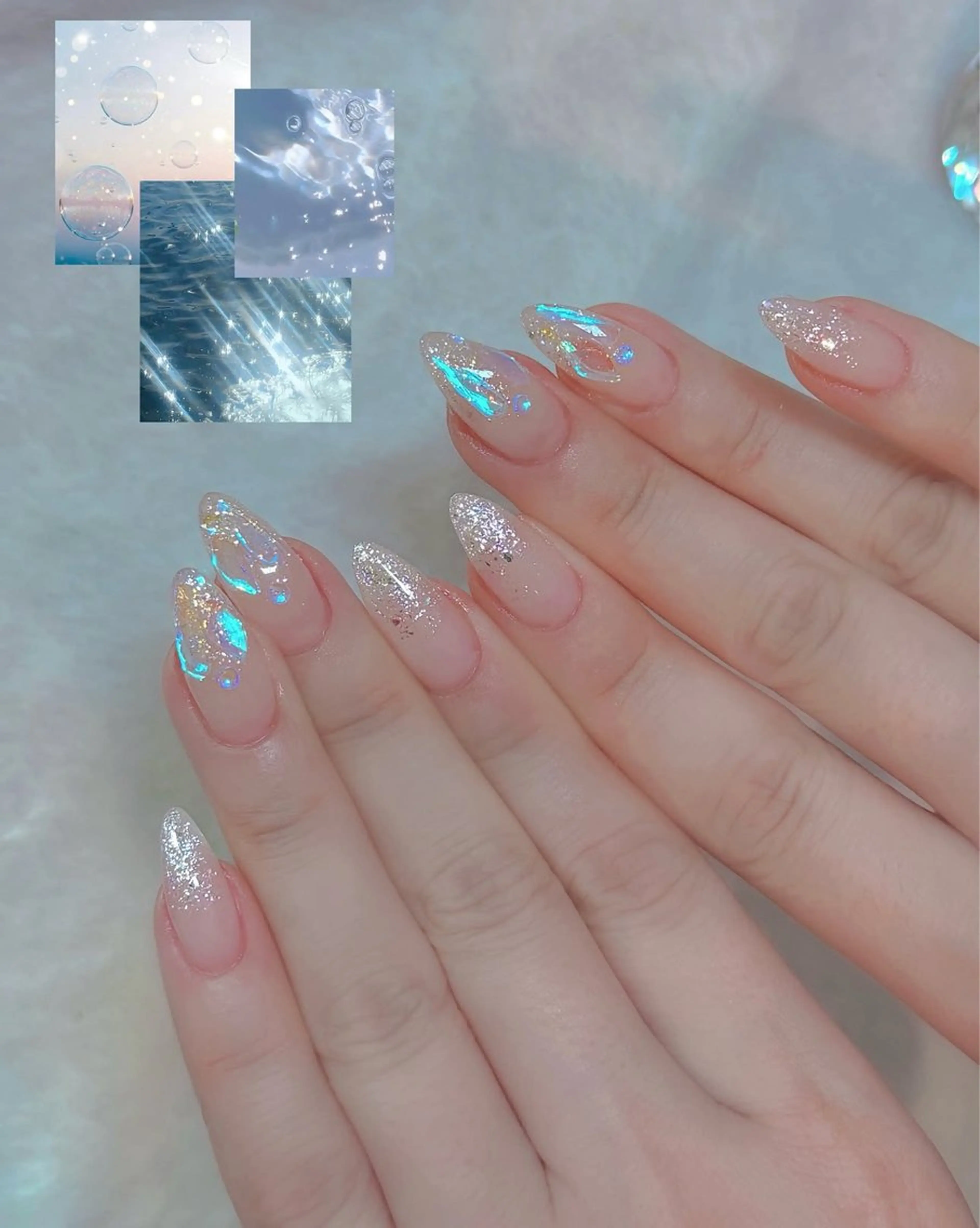 ネイル チークネイル フレンチネイル グラデーション 韓国ネイル マグネットネイル Hana Nailのネイルデザイン