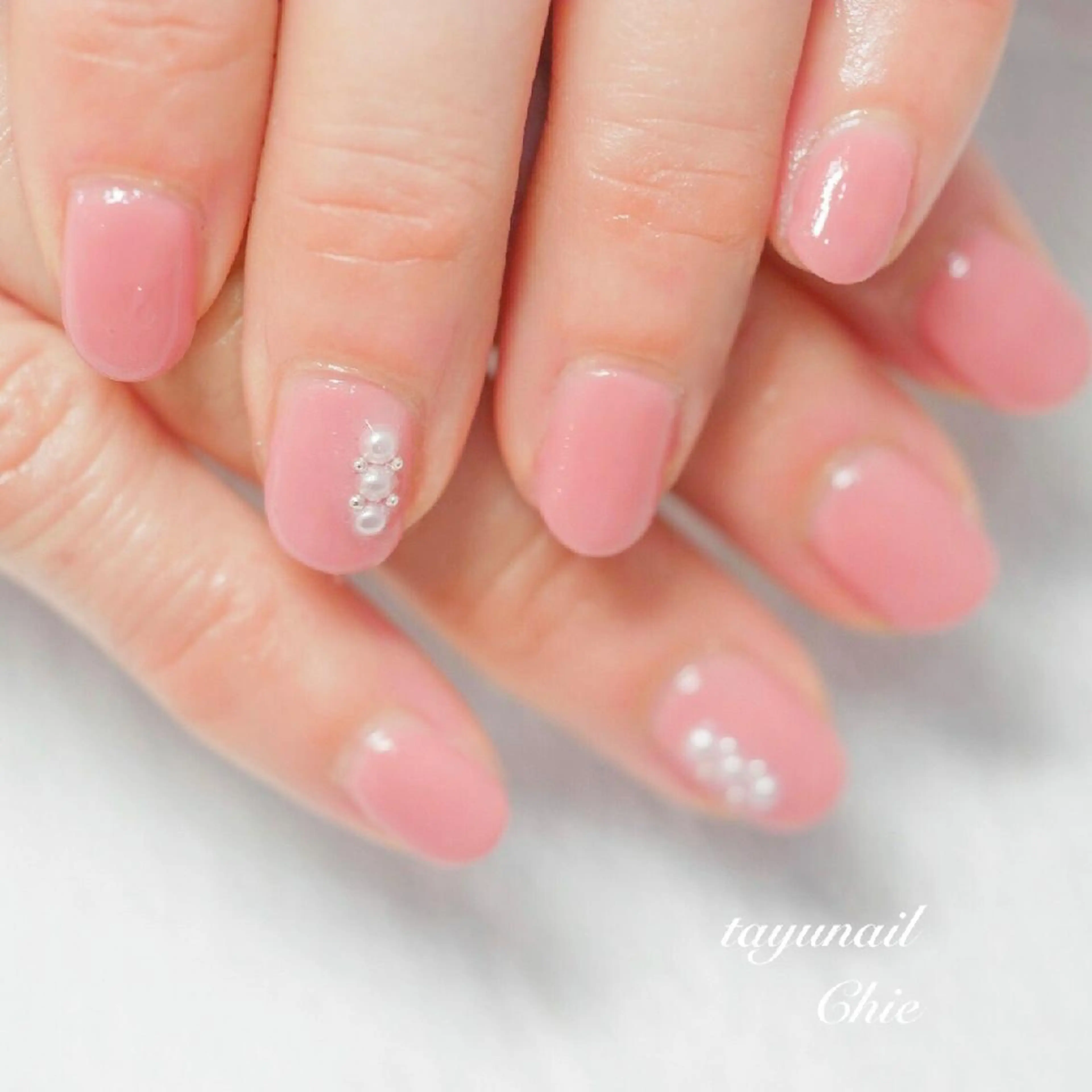 ネイル アートネイル ブルー ジェルネイル パラジェル ピンク ネイルサロン 【たゆnail】のネイルデザイン