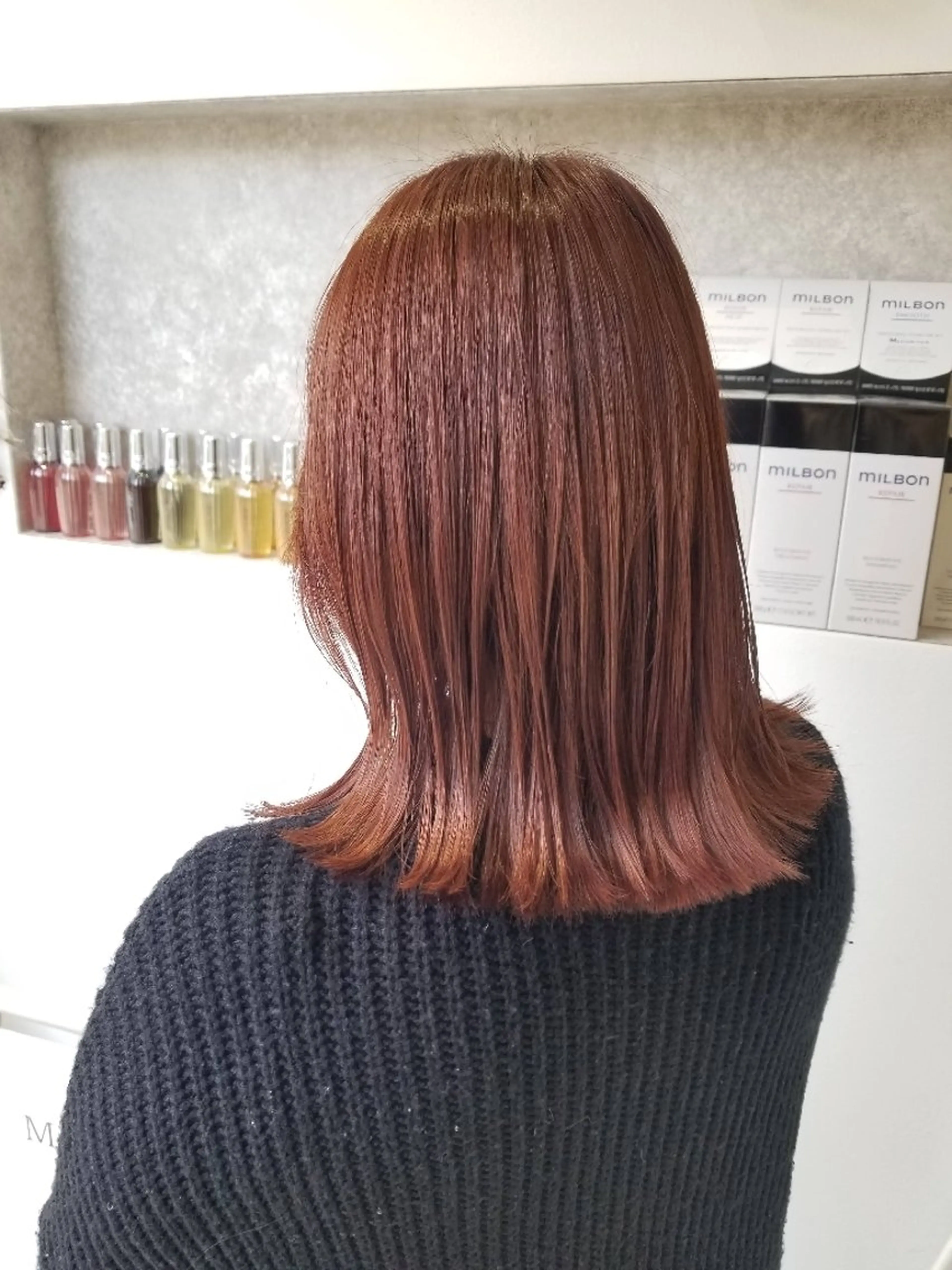 ミディアム カラー カット ヘアカラー 森下 栞奈のヘアスタイル