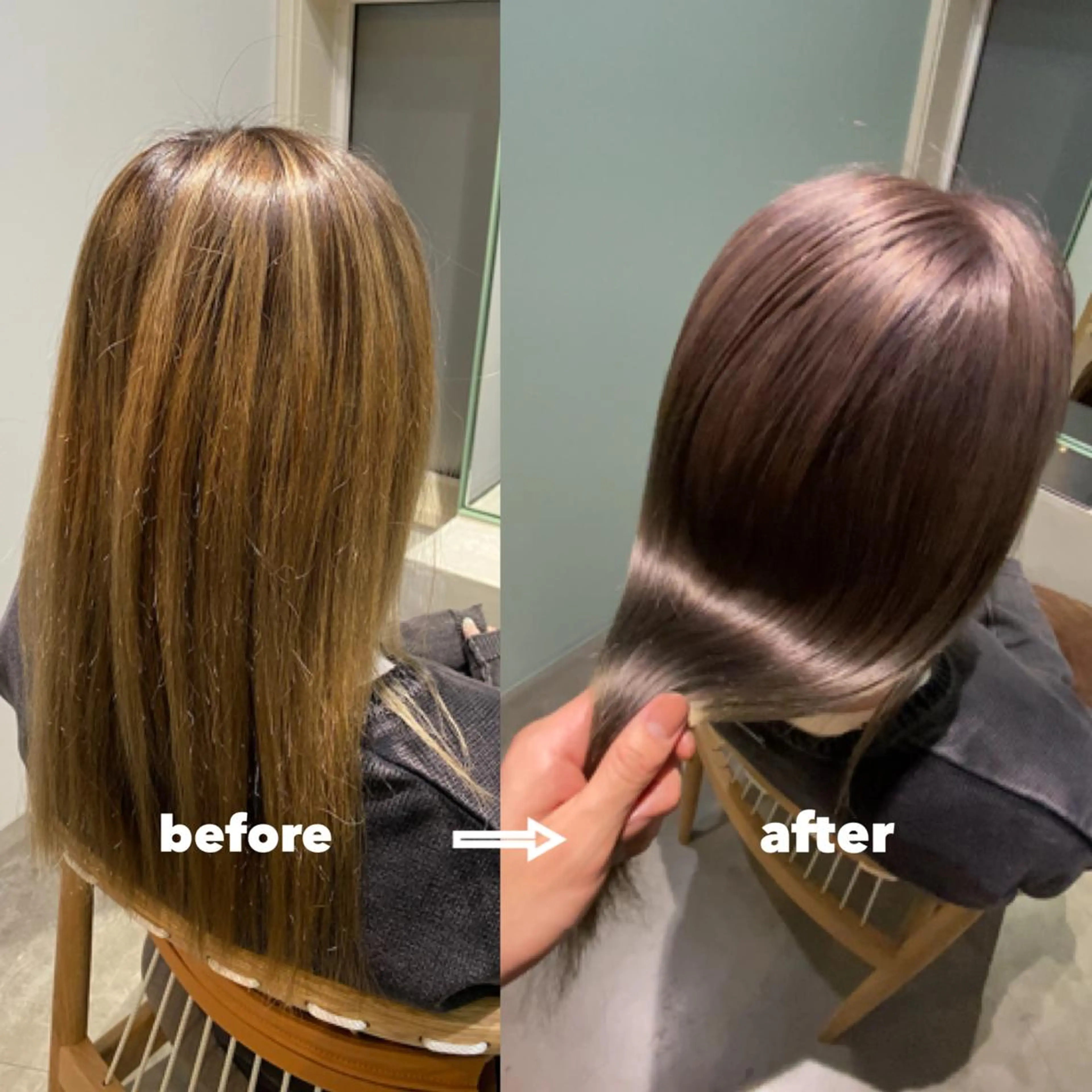 ロング カラー 美髪ストレート 川本雄己のヘアスタイル