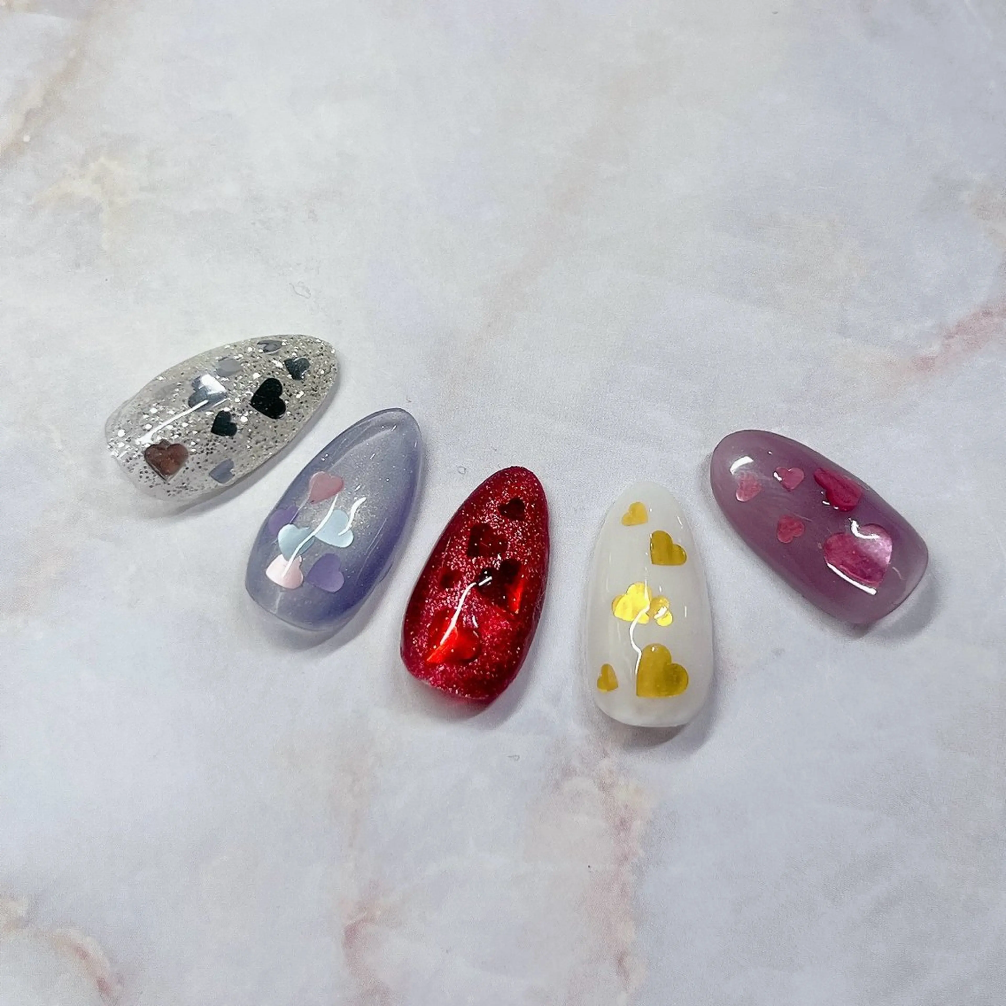 ネイル ハート ハンドネイル ♡ angeのネイルデザイン