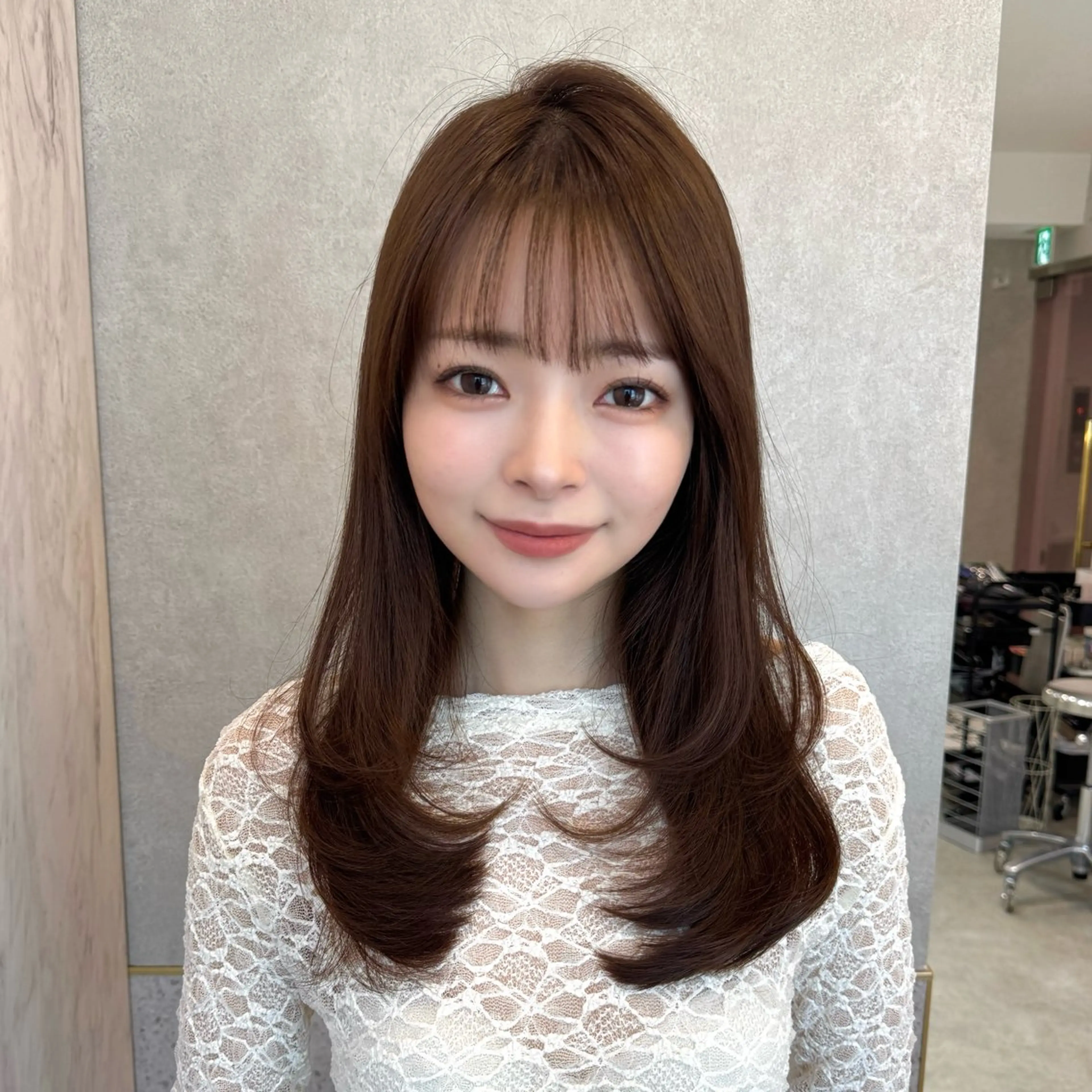 セミロング レイヤーカット カット トリートメント 🎀しゅな/韓国 レイヤー/透明感♡のヘアスタイル