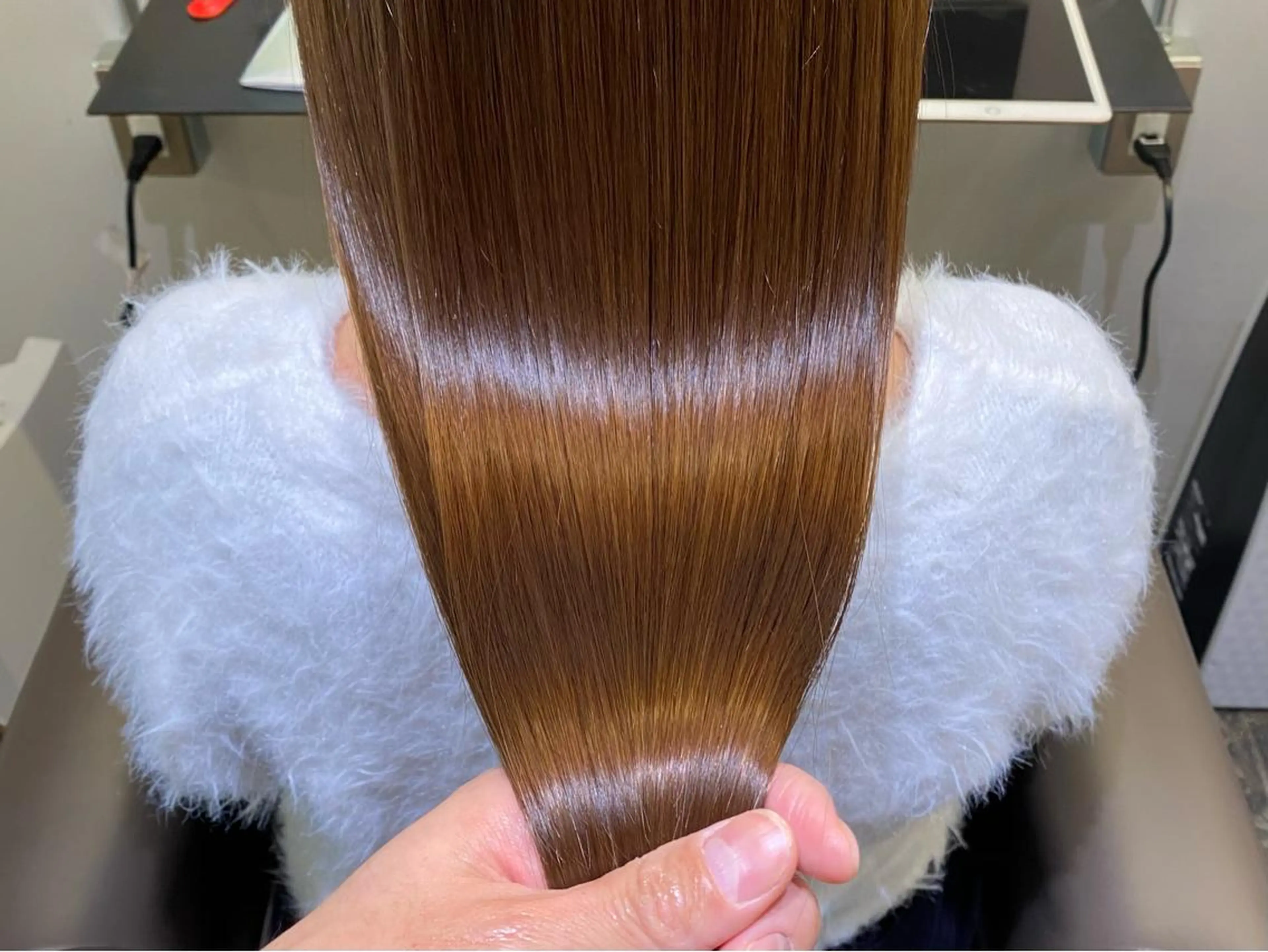 ミディアム 縮毛矯正 コバヤシ タイジュのヘアスタイル