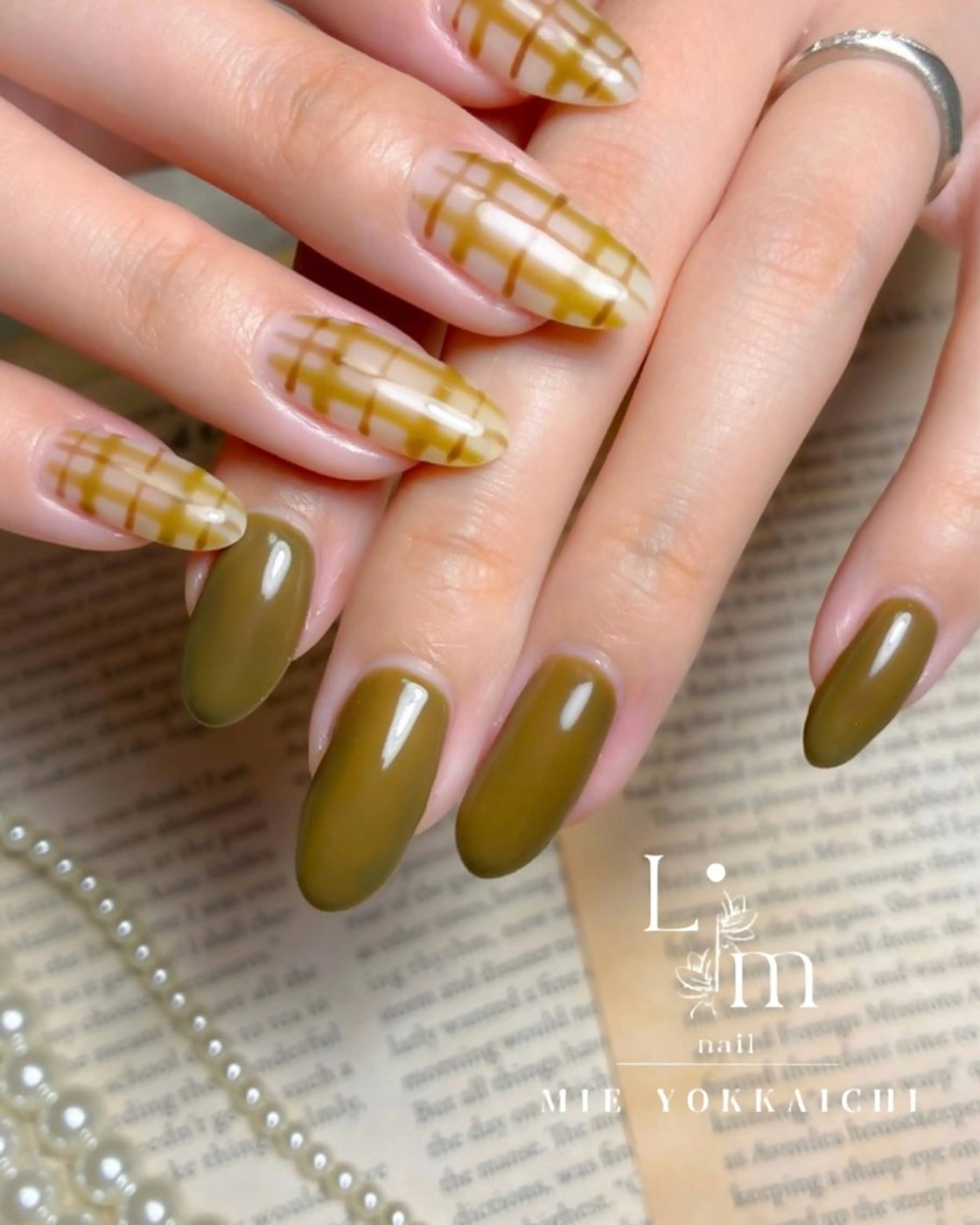 ネイル グリーン 持ち込み Li.m nail リム ネイルのネイルデザイン