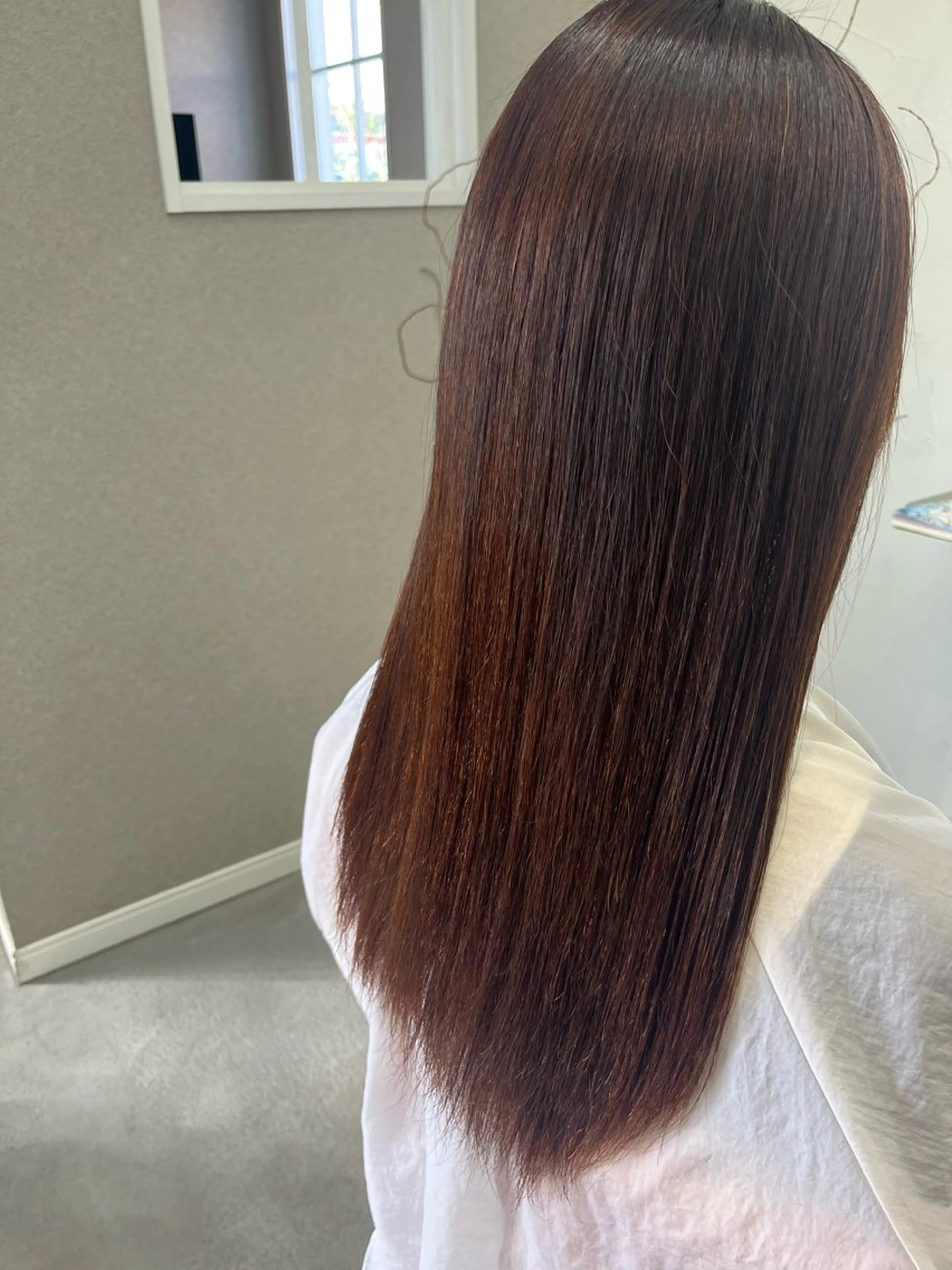 ロング パーマ 縮毛矯正 ストレートパーマ Sugarlu 吉田 晴香のヘアスタイル