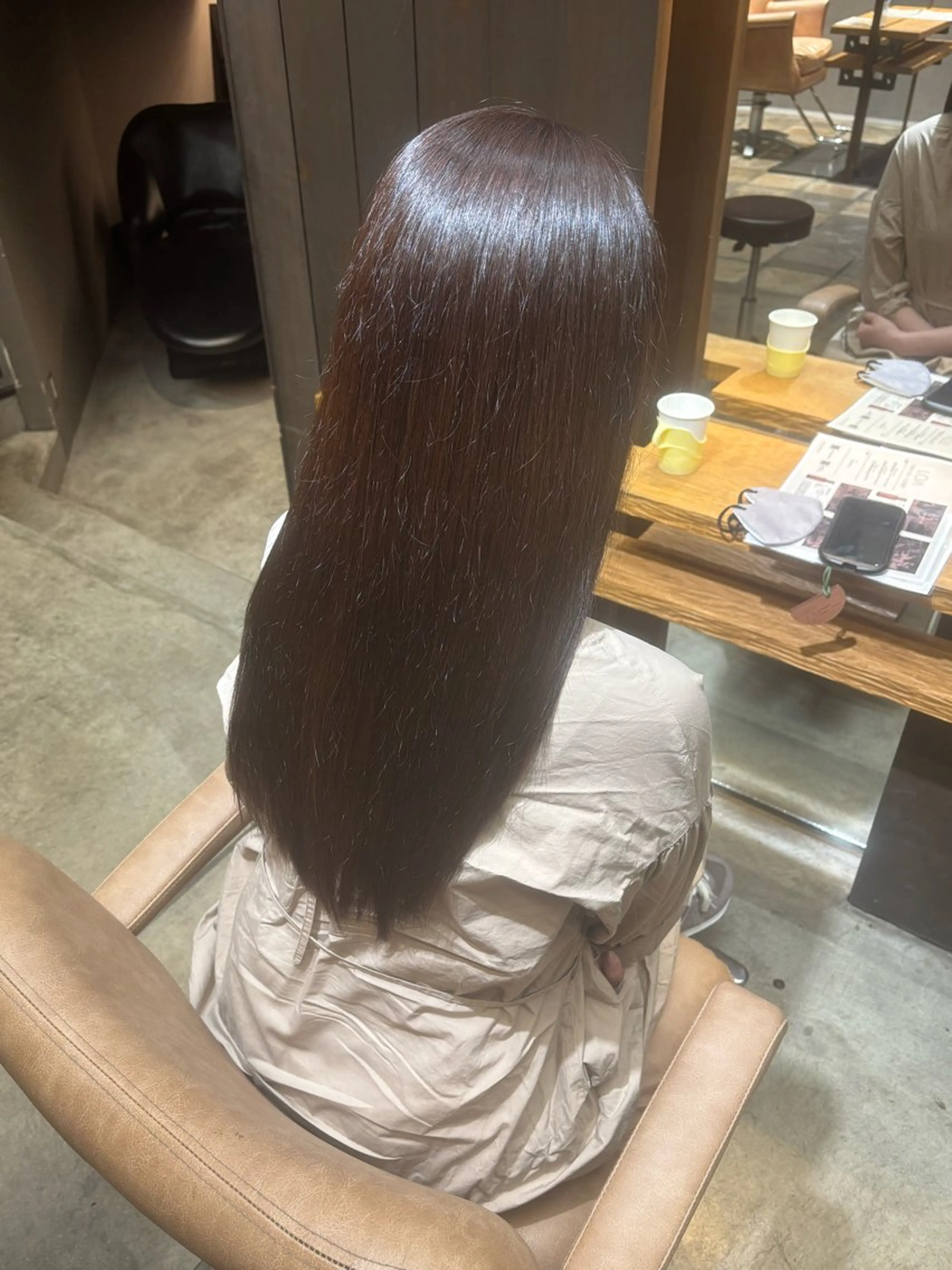 ロング カラー ブラウンカラー イヤリングカラー とがみ ともきのヘアスタイル