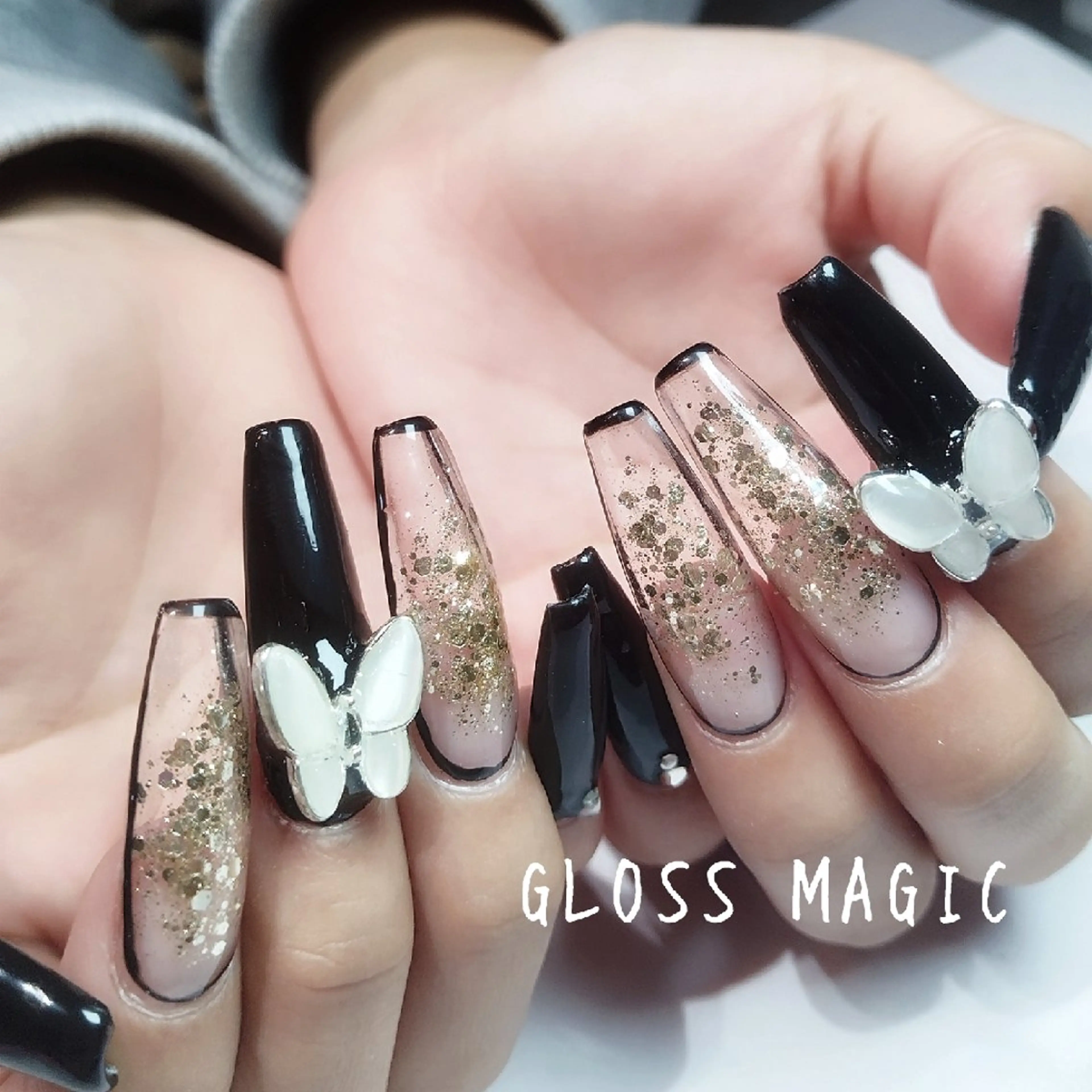 ネイル ロングネイル ネイルチップ ハンドネイル あ きのネイルデザイン