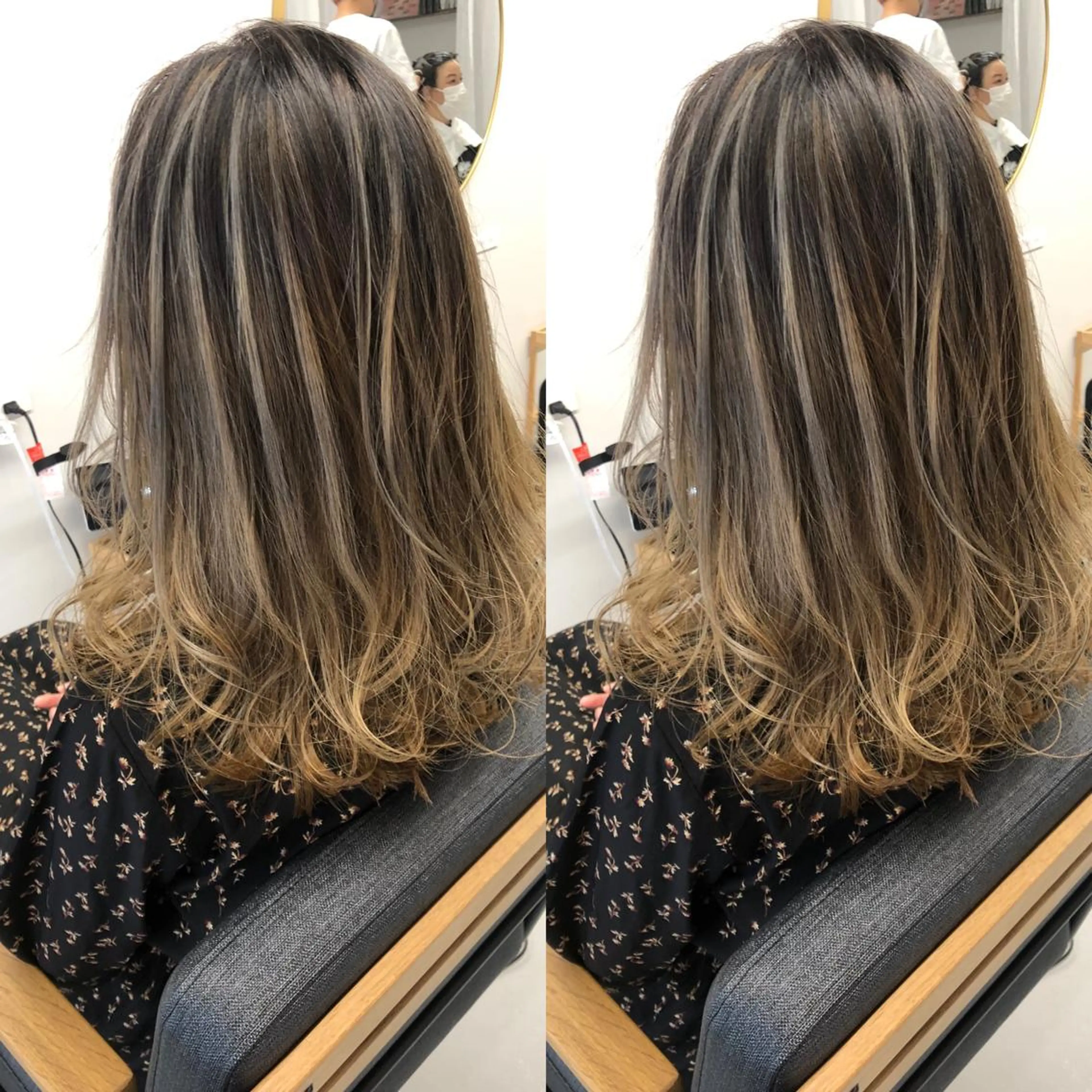 ミディアム カラー ハイライトカラー ハイライト ヘアカラー tre/e'所属・橋本 昇平のヘアスタイル