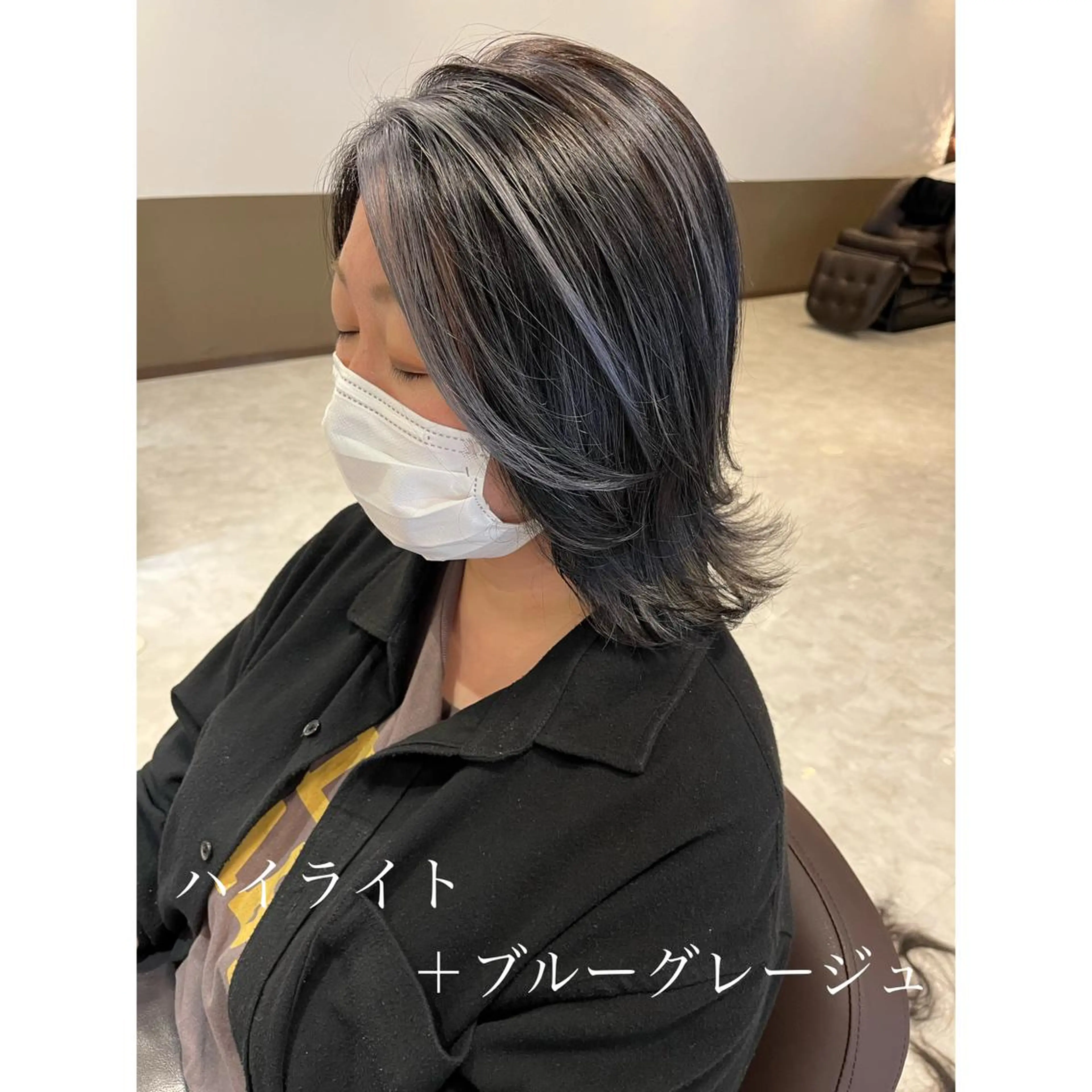 ミディアム カラー 坂井田 浩樹のヘアスタイル