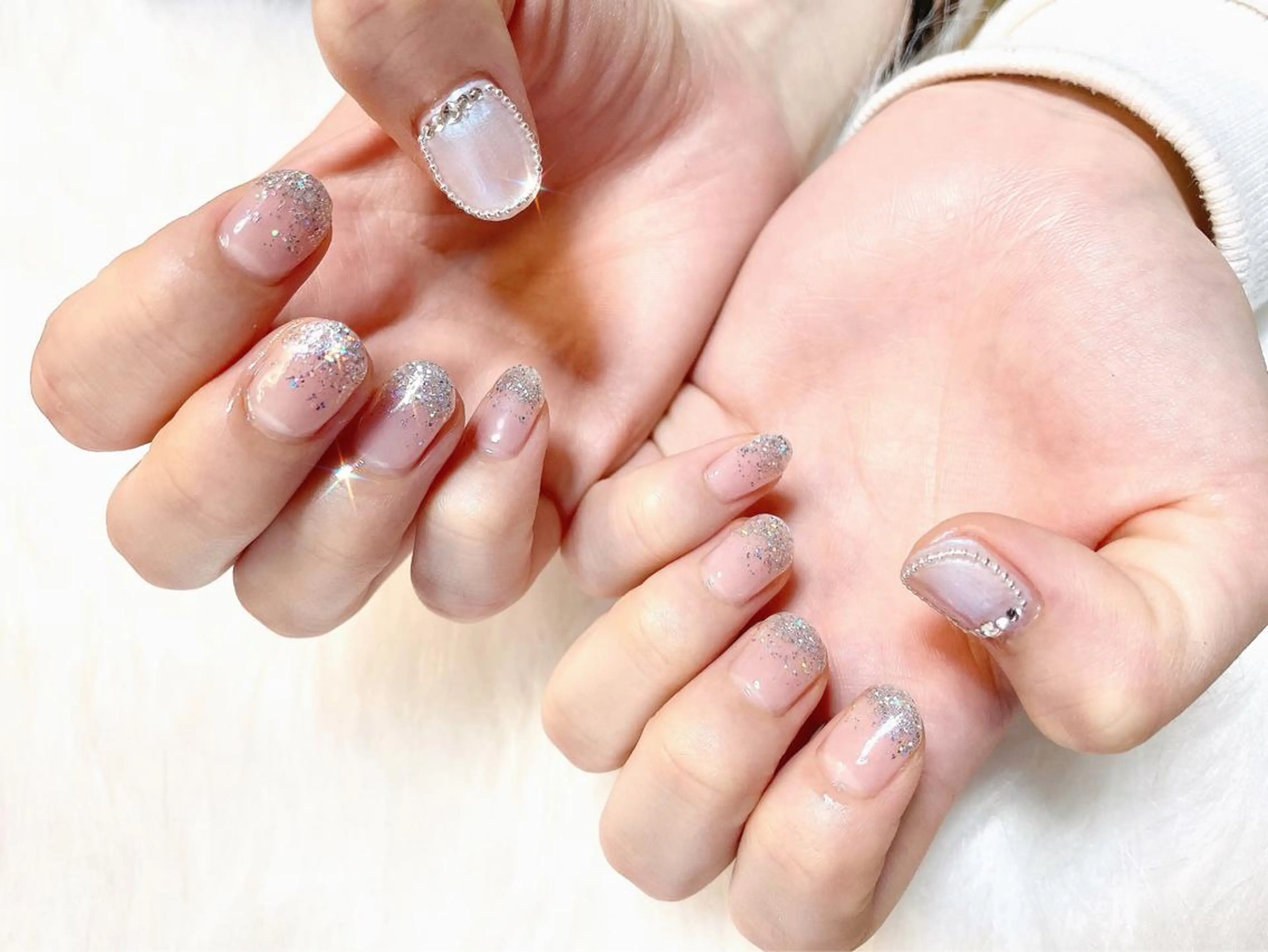 ネイル アートネイル 23時まで❤︎韓国、 ワンホンネイルのネイルデザイン