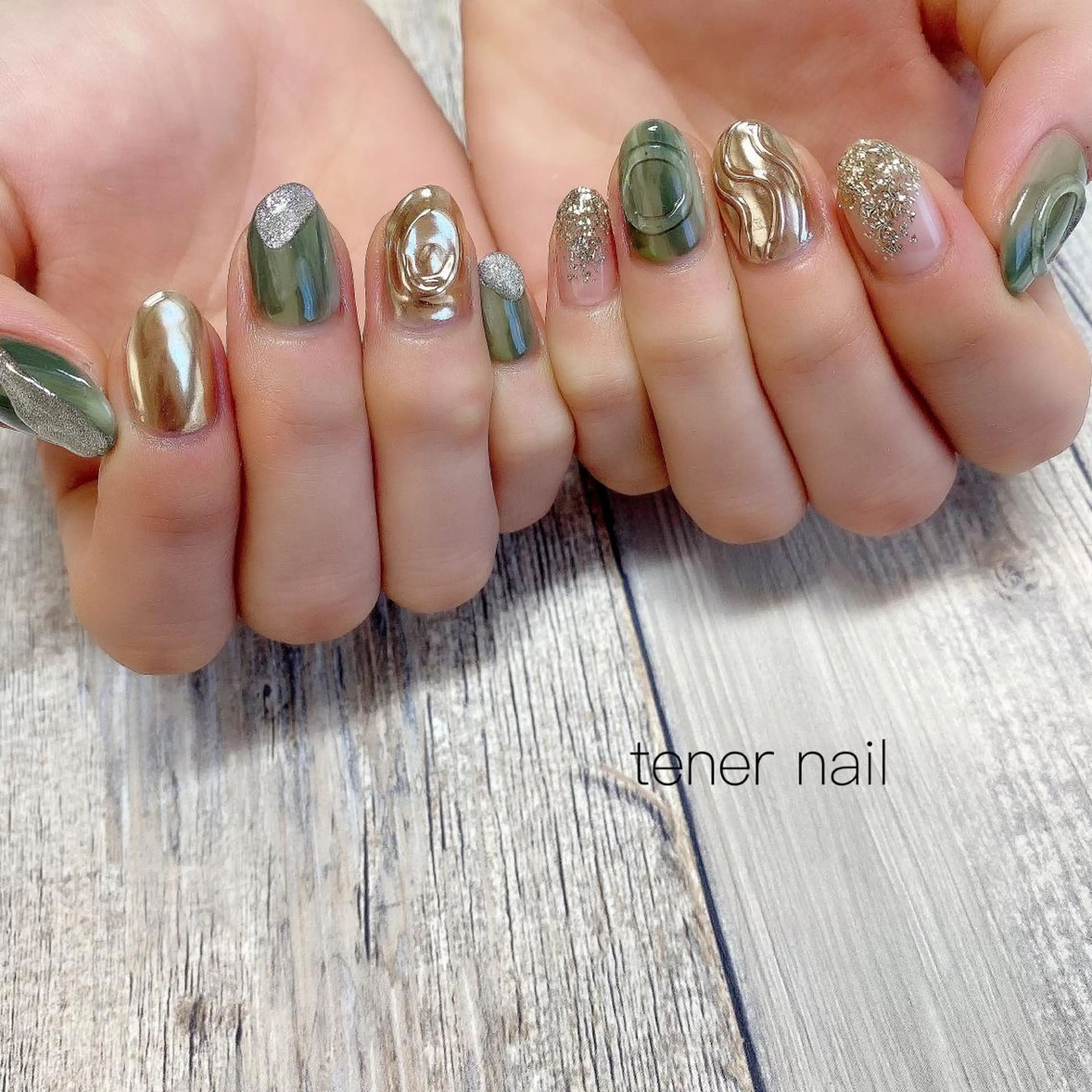 ネイル ミラーネイル テネルネイル tener nailのネイルデザイン