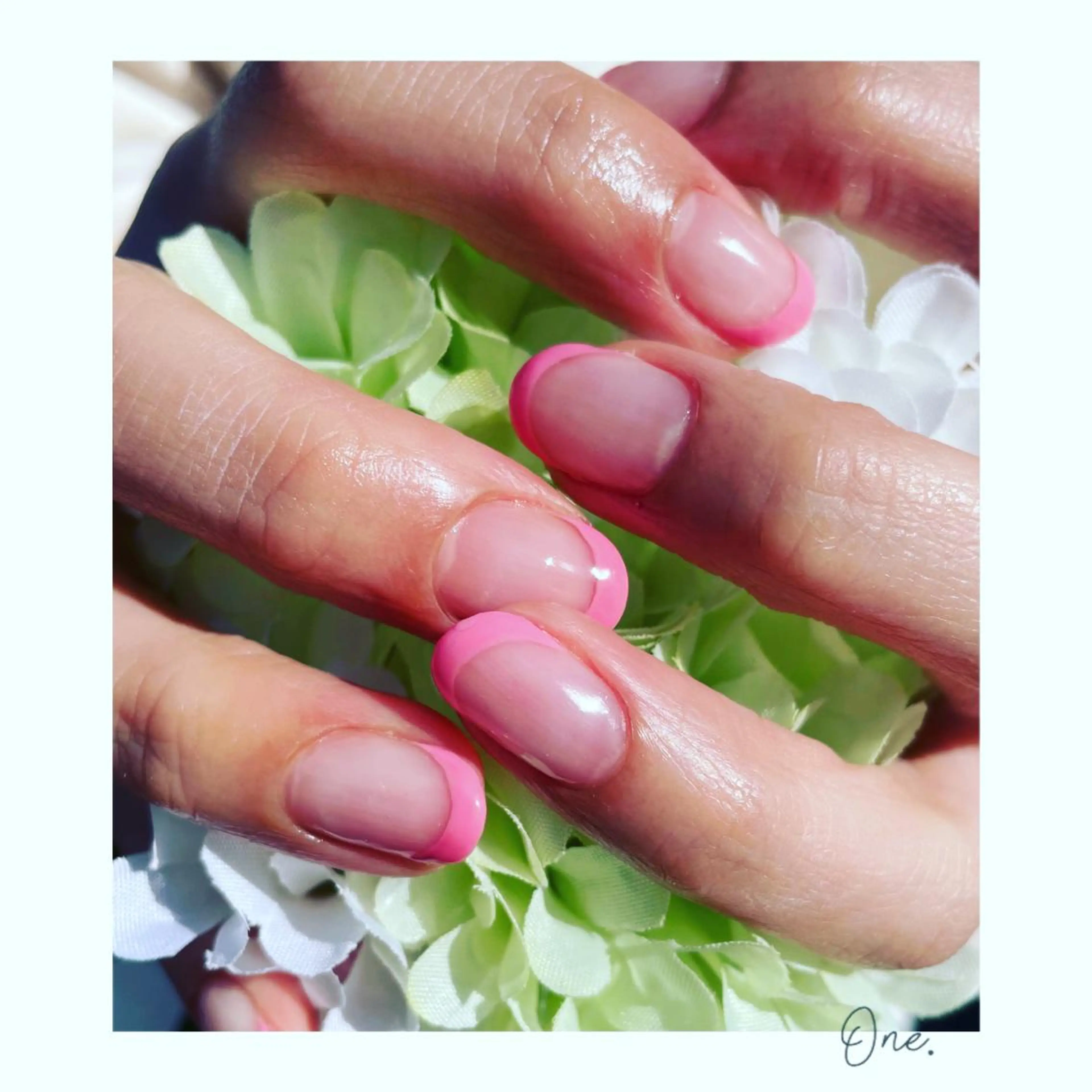 ネイル フレンチネイル ピンク ハンドネイル 田中 愛未のネイルデザイン