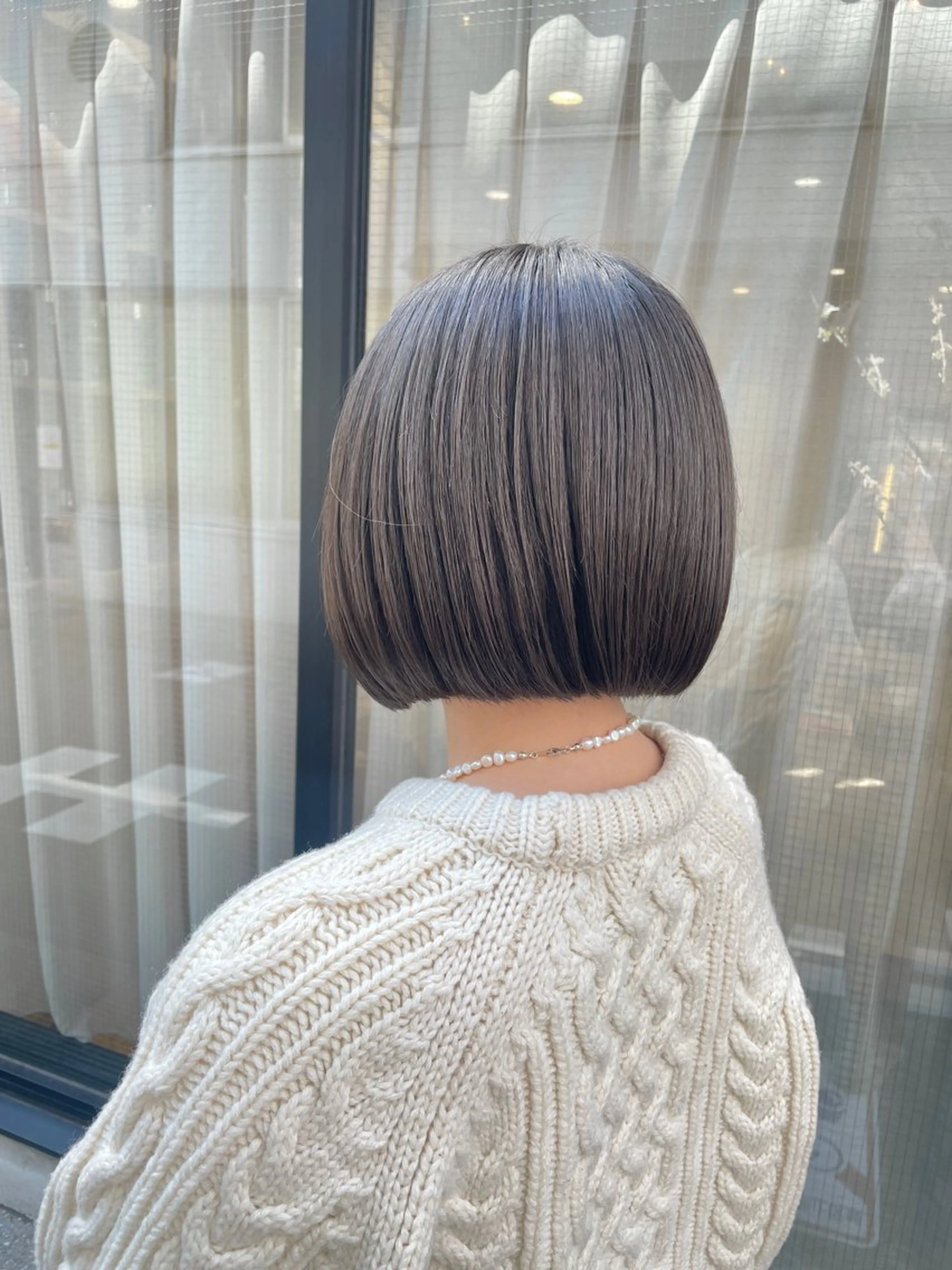 ミディアム カラー ボブ ヘアカラー トリートメント カラー/レイヤー/ 髪質改善/PAAQのヘアスタイル