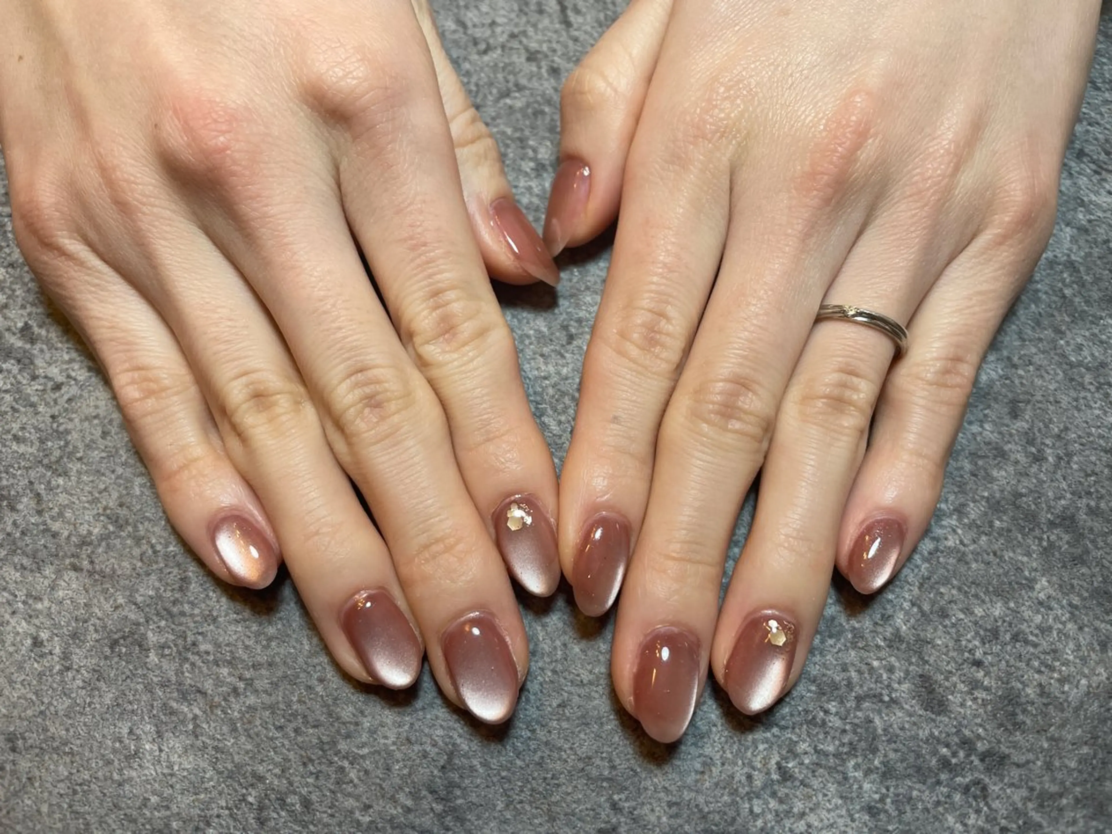 ネイル ラメ(グリッター) ハンドネイル 自由が丘サロン FUMIのネイルデザイン