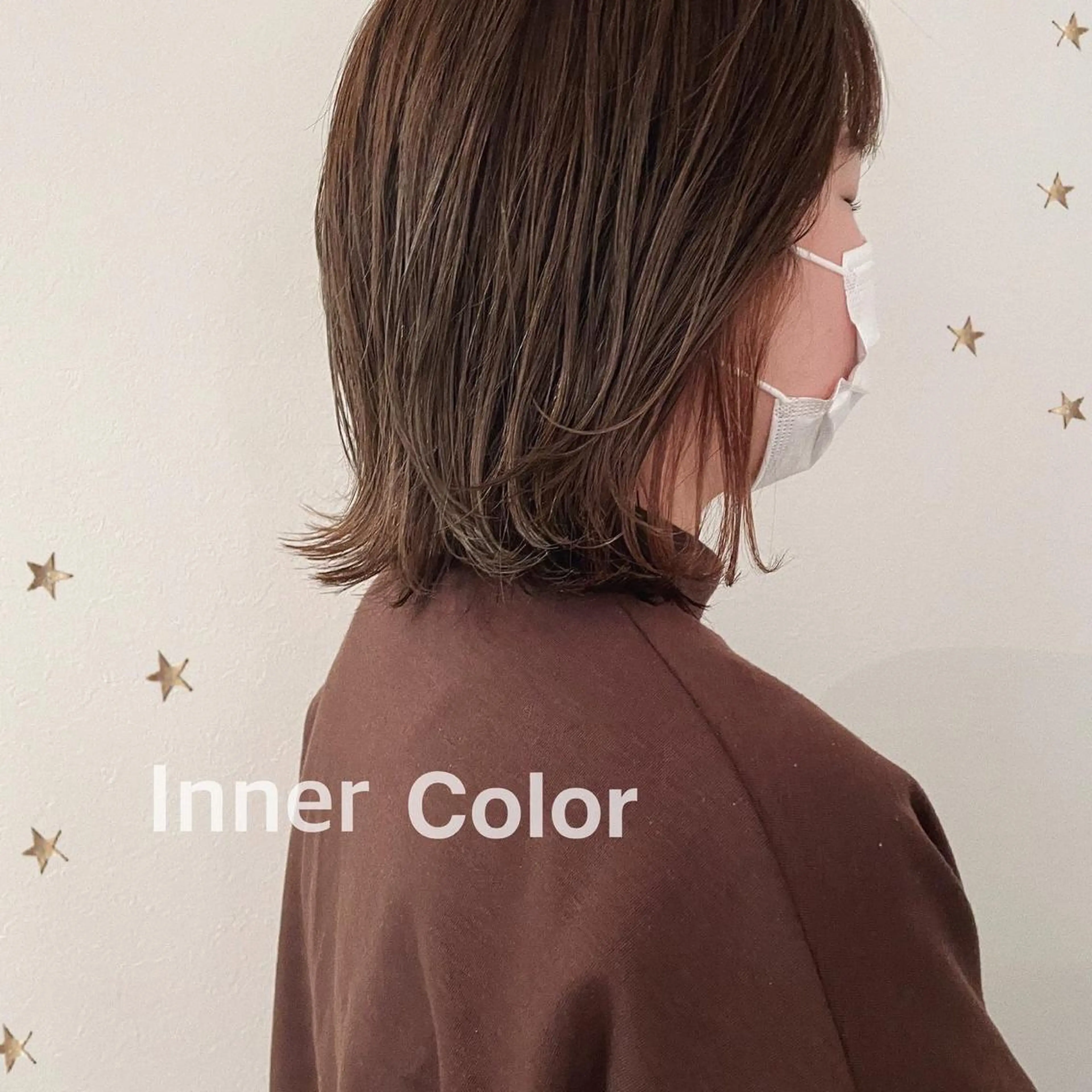 ミディアム カラー カット ヘアカラー 市川 千夏のヘアスタイル