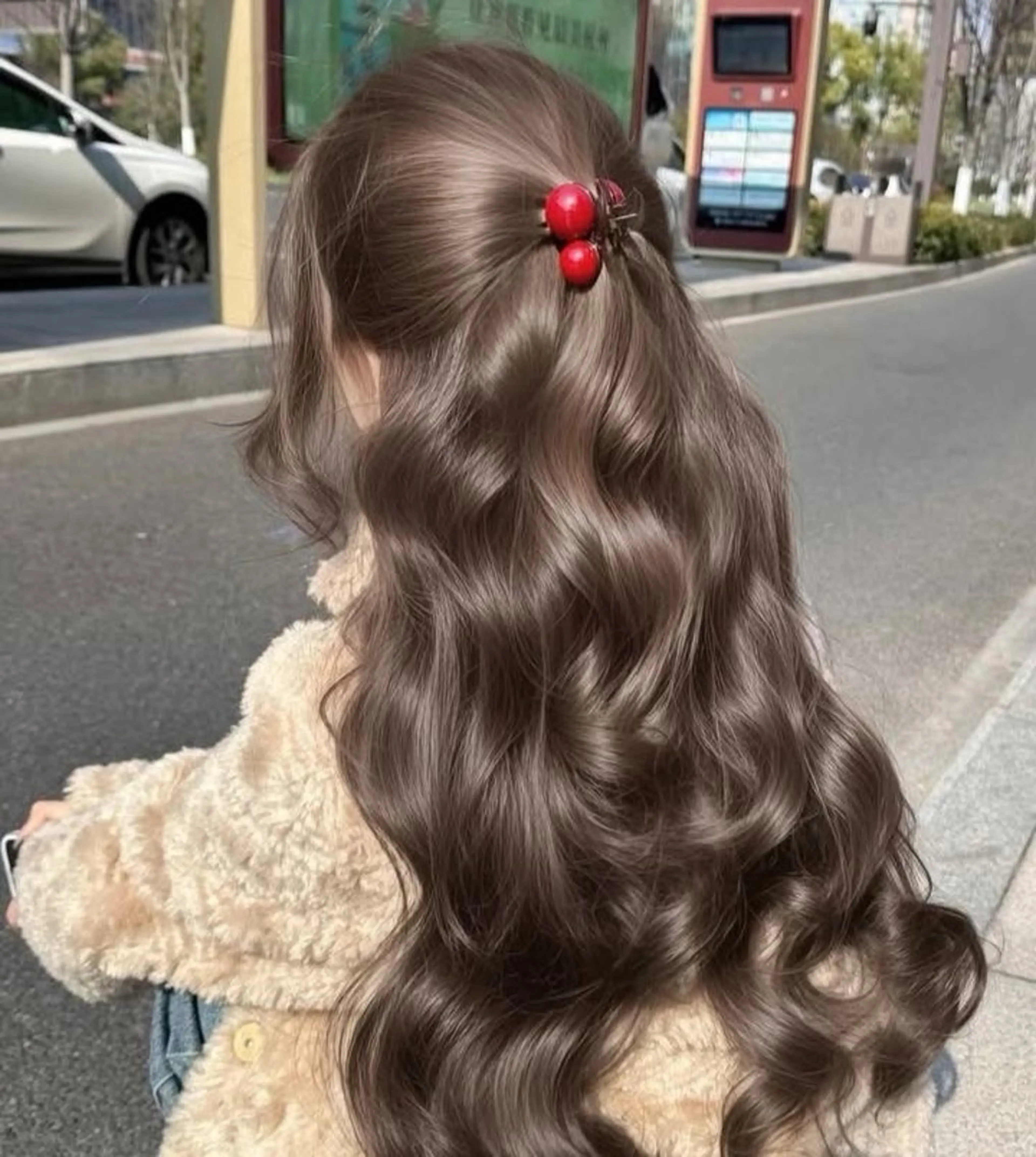 ロング カラー カット ヘアカラー トリートメント 表参道🌿赤み消し カラー/チナツのヘアスタイル