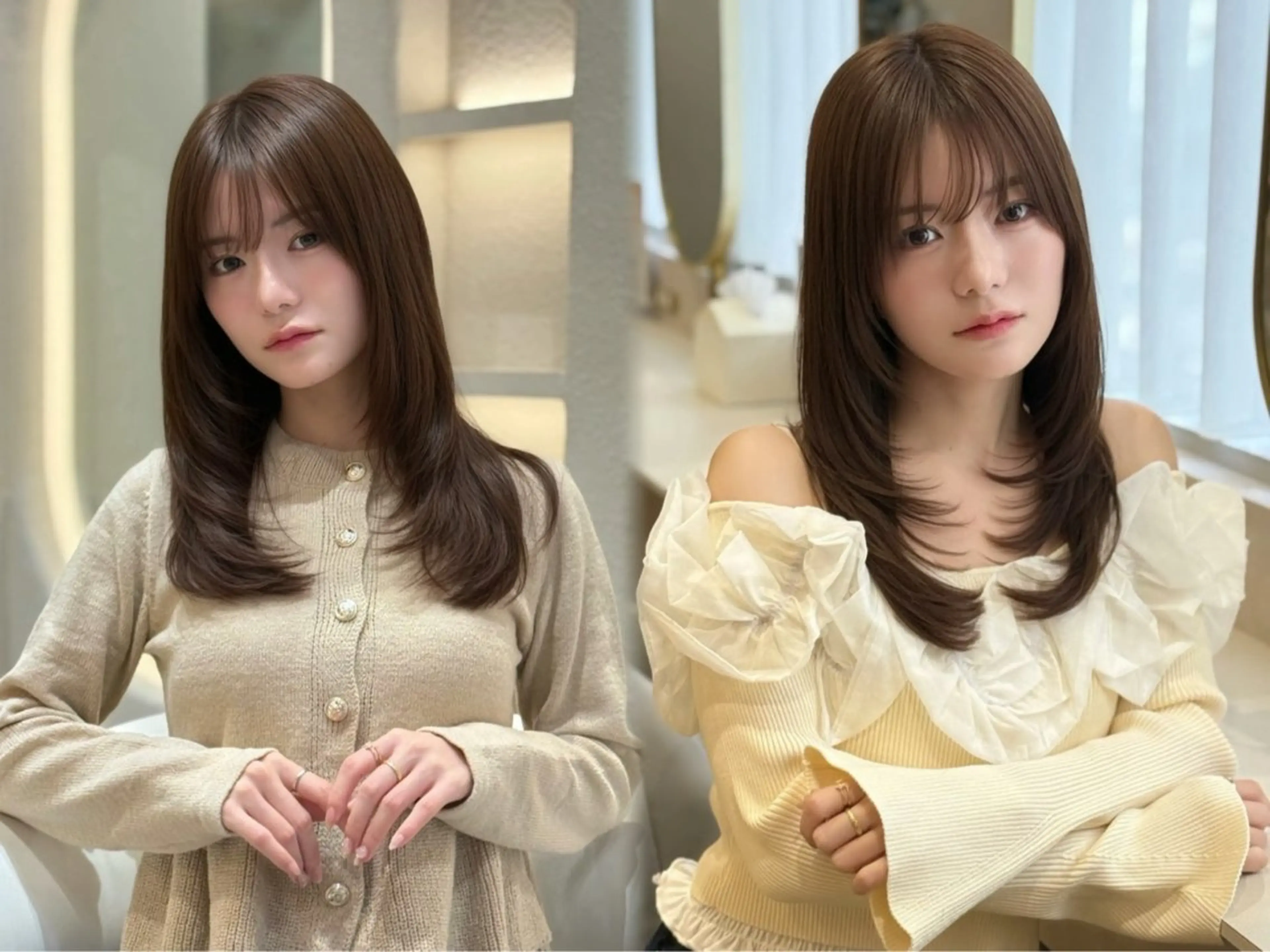 ミディアム 韓国ヘア/美髪矯正/ Haruna🦋のヘアスタイル