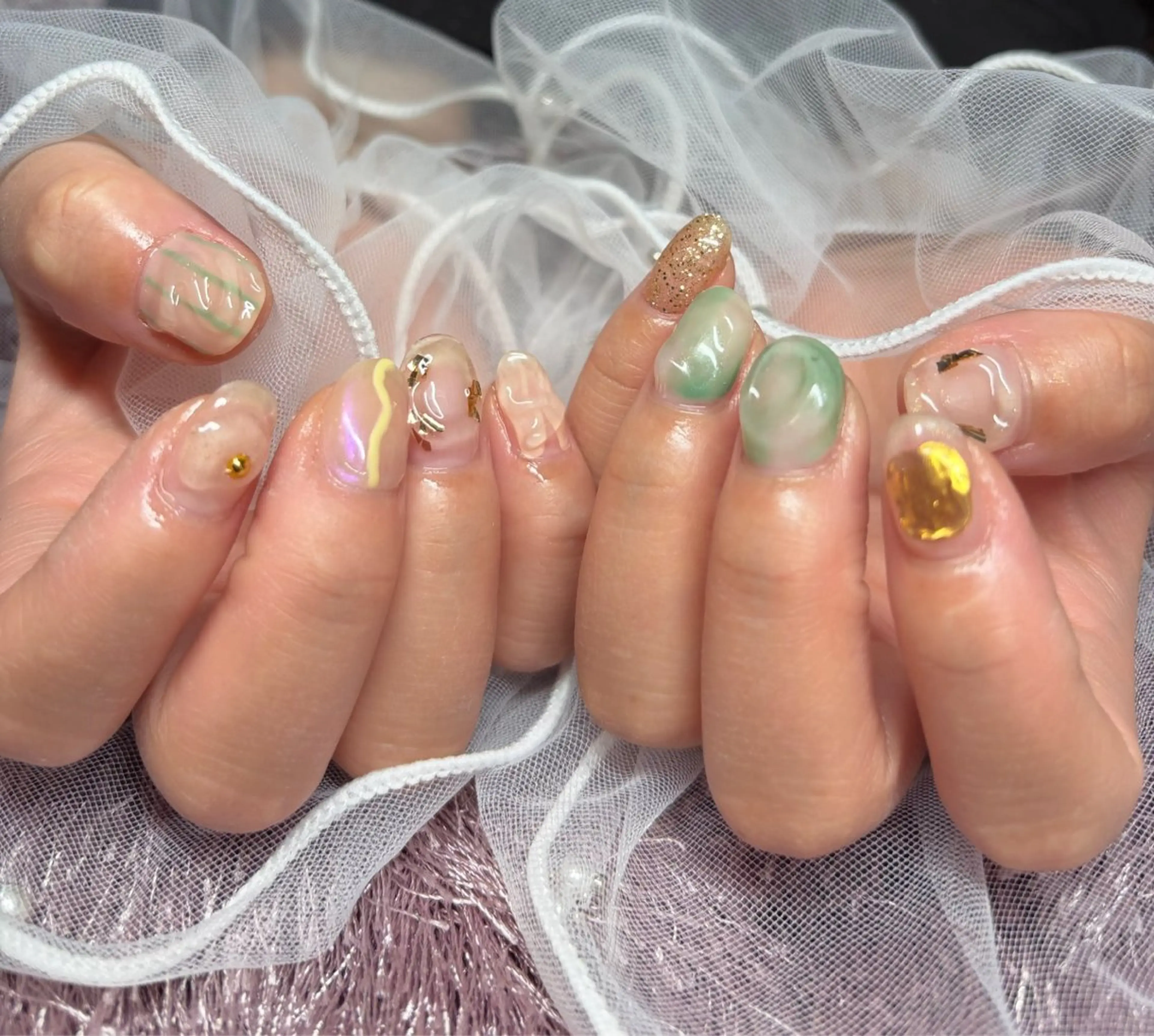 ネイル 持ち込み Lowé みるくのネイルデザイン