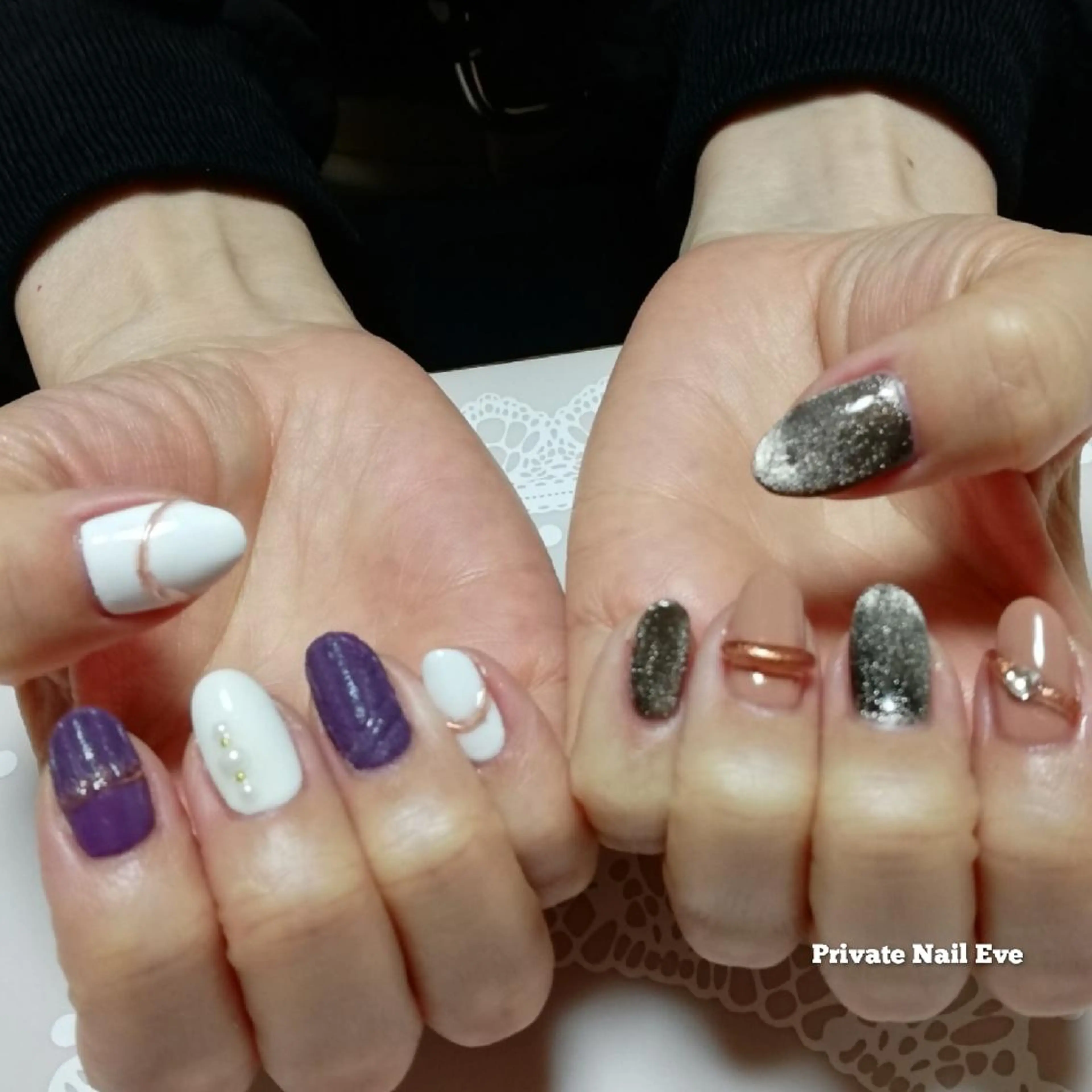 ネイル マグネットネイル ミラーネイル ネイル junkoのネイルデザイン