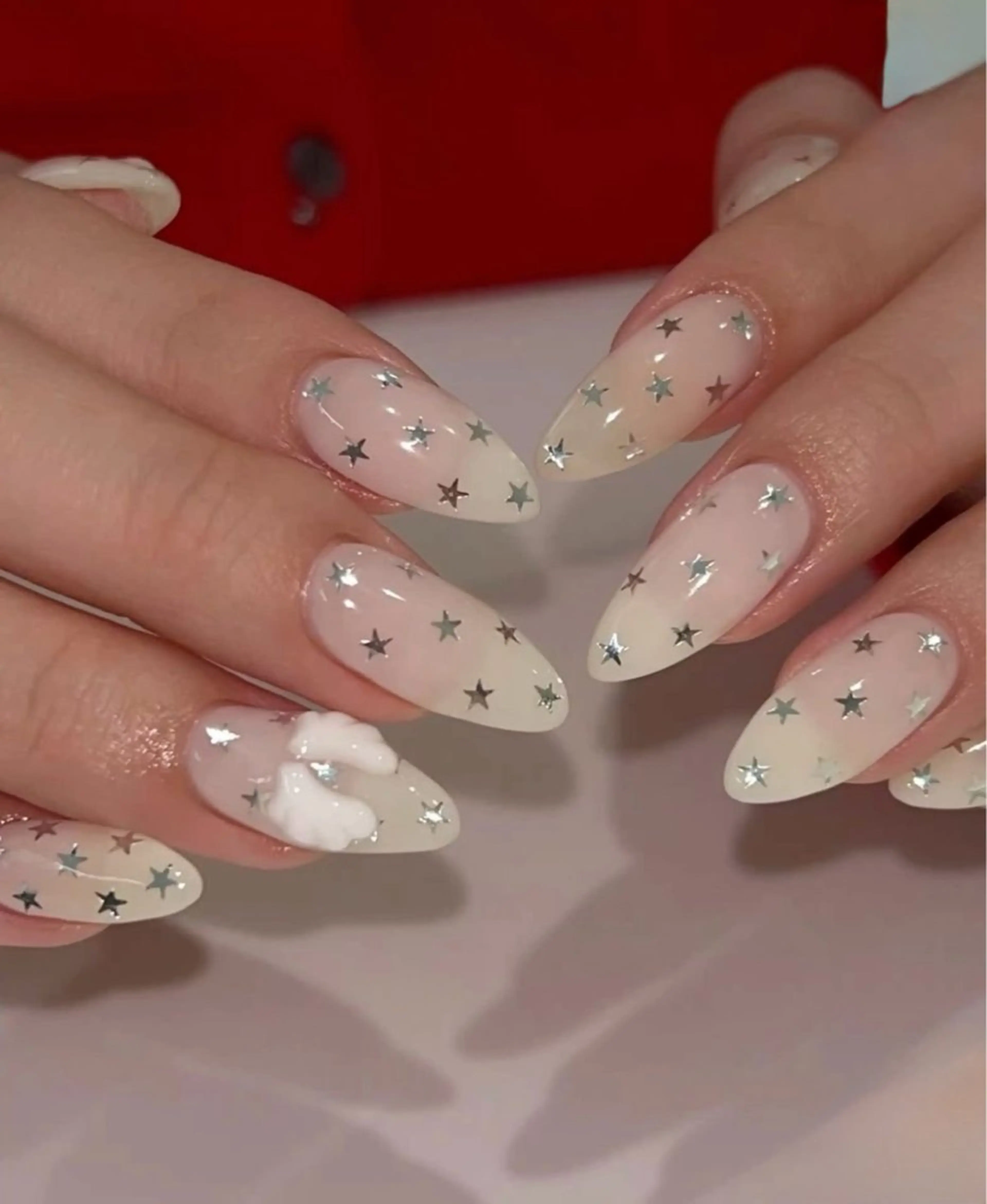 ネイル 長さ出し フレンチネイル グラデーション 卒業式 マグネットネイル MIHANA NAILのネイルデザイン