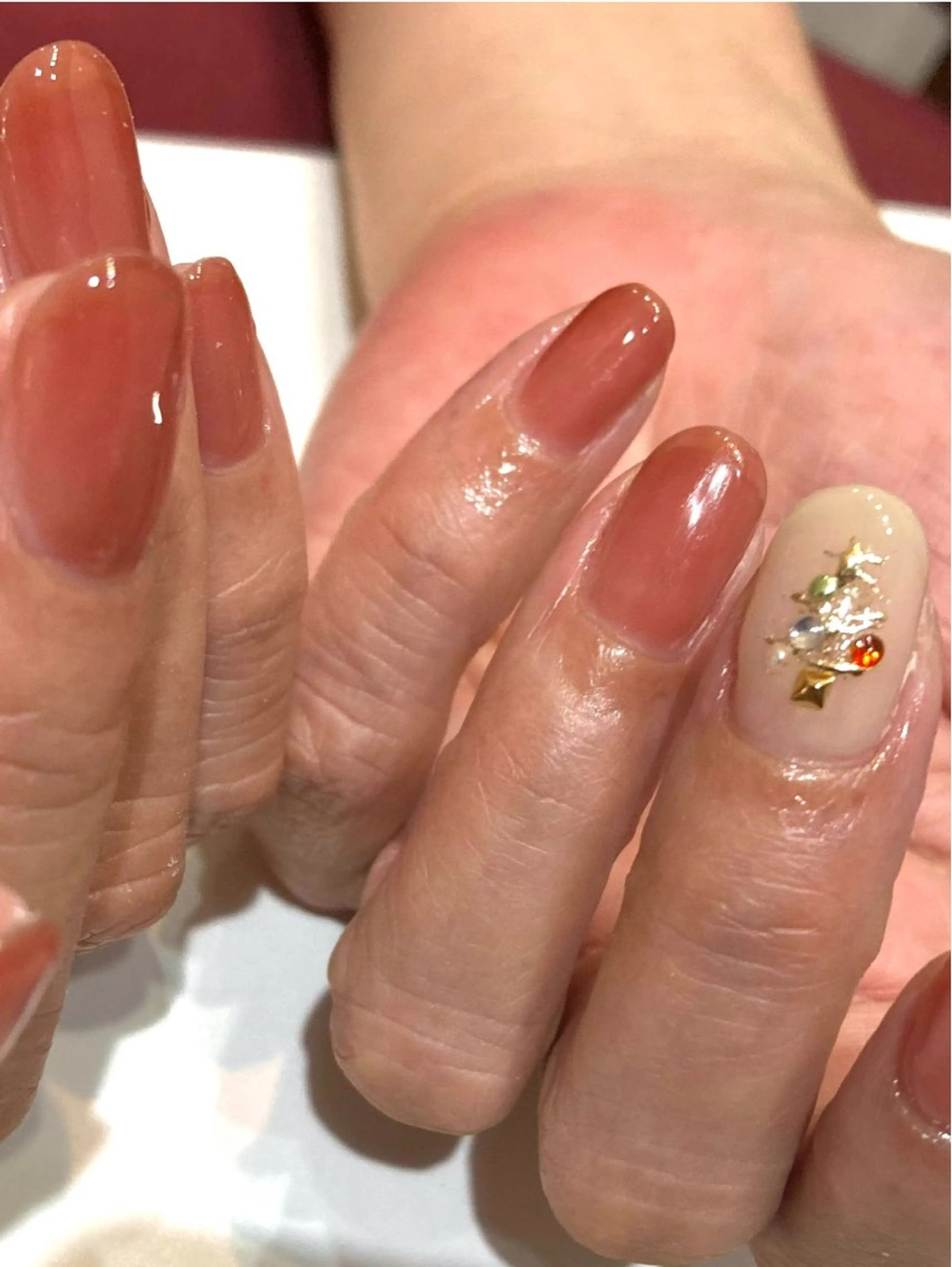 ネイル アートネイル ワンカラーネイル ハンドネイル フットネイル SecondMW _nail 　川連のネイルデザイン