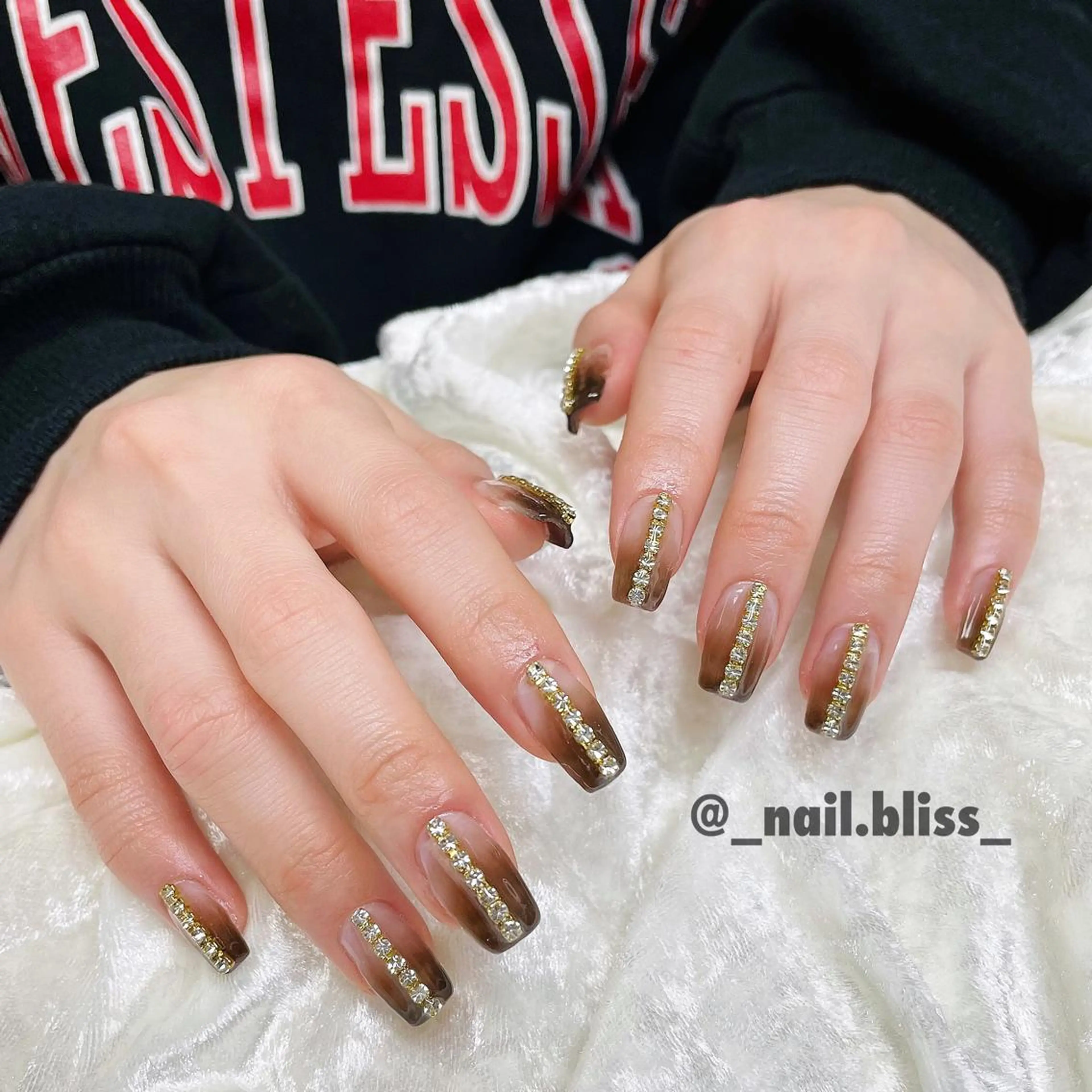 ネイル ブラウン ハンドネイル NAIL BLISSのネイルデザイン