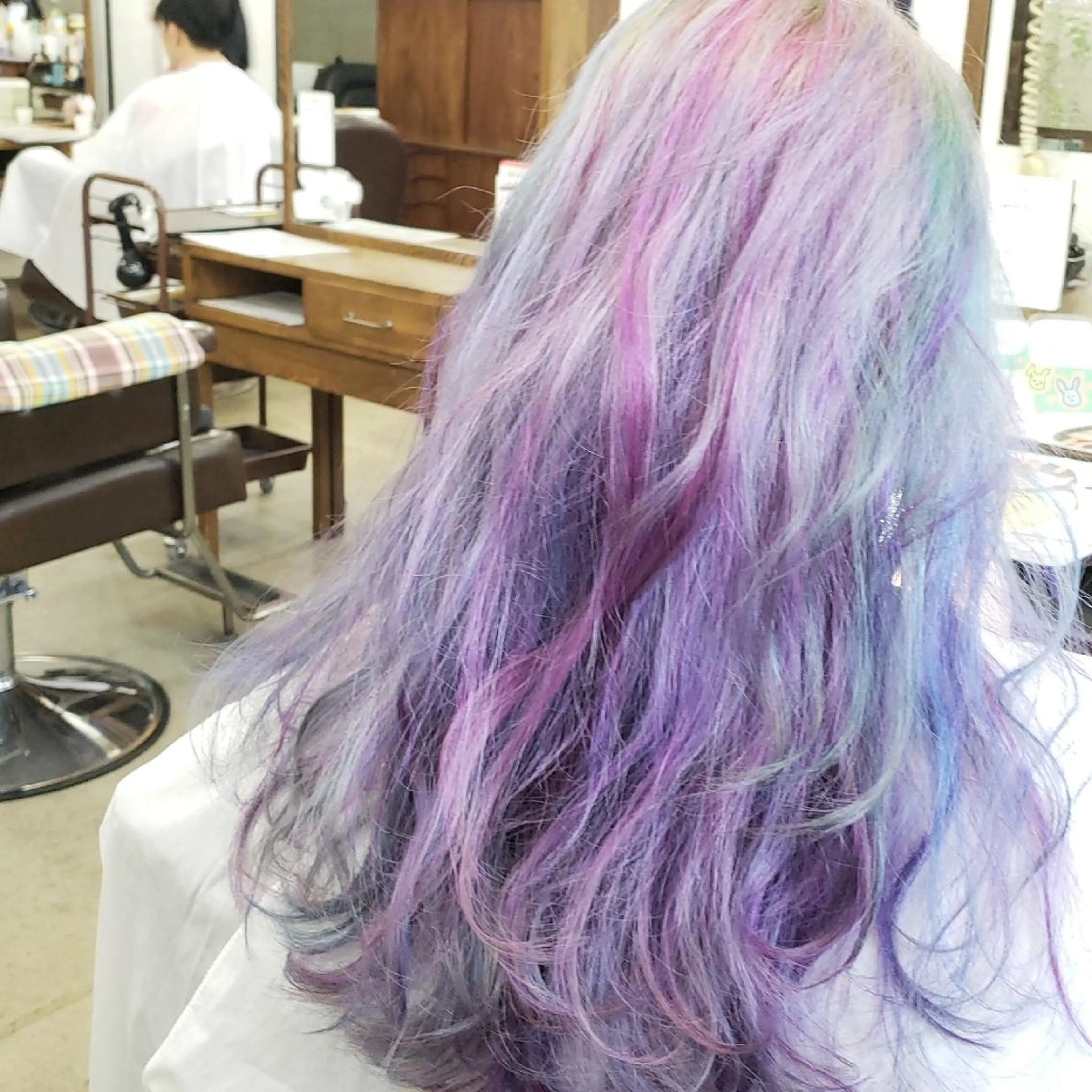 ロング カラー ユニコーンカラー 多田 遼太のヘアスタイル