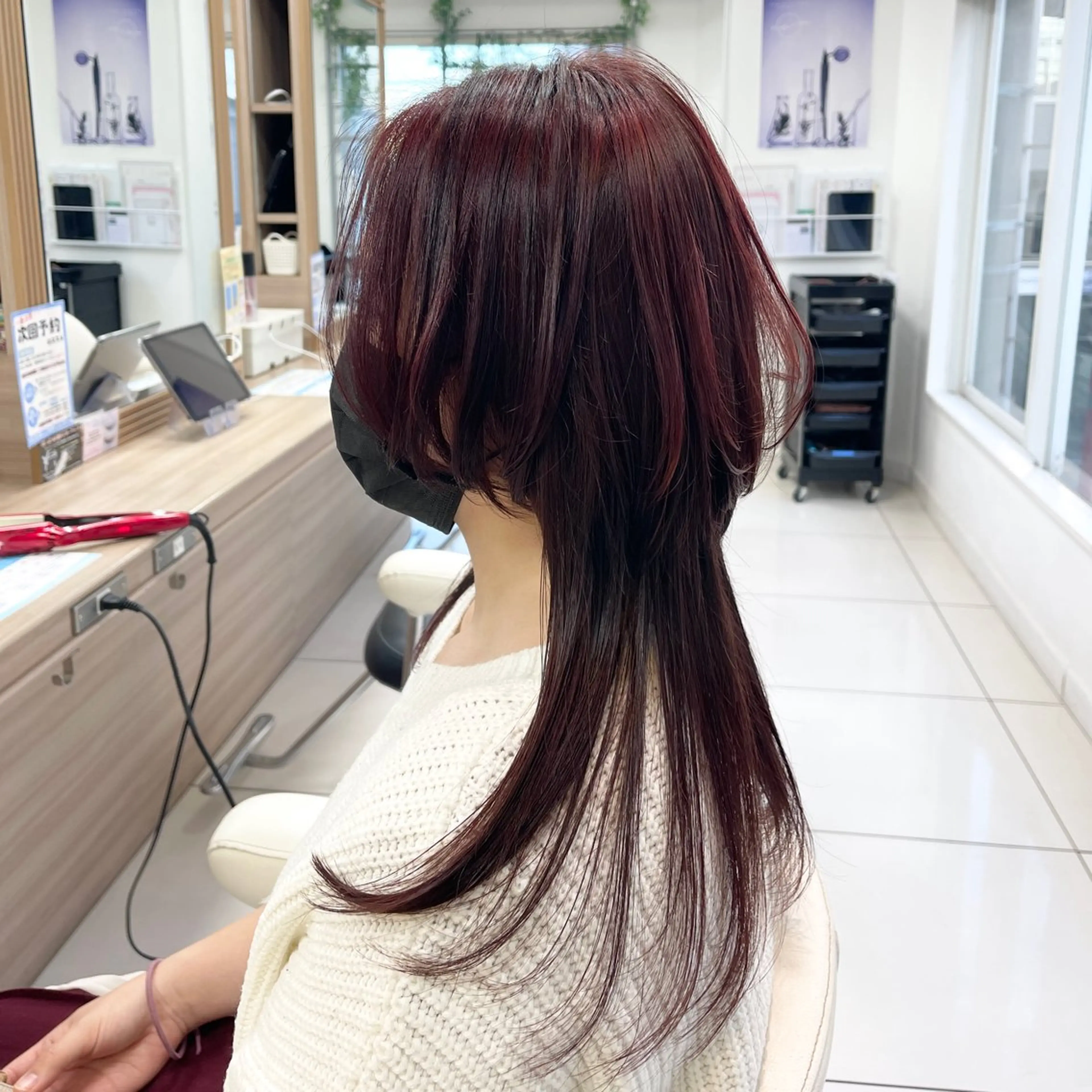 ロング ロング ウルフカット カット 藤原 亜美🤍のヘアスタイル