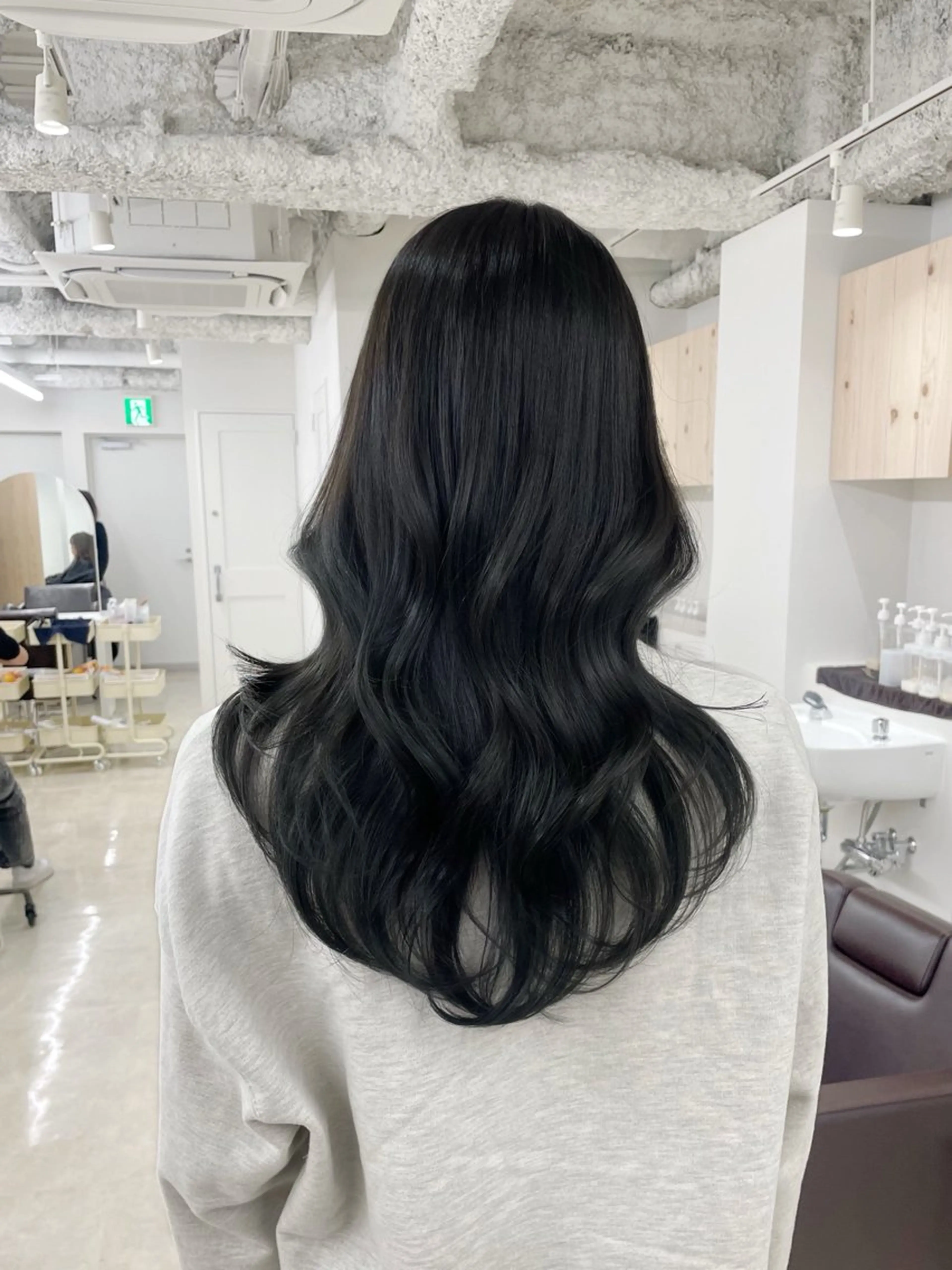 ロング カラー カット ヘアカラー トリートメント ヘアセット 新宿/韓国ヘア/ 髪質改善ストレートのヘアスタイル