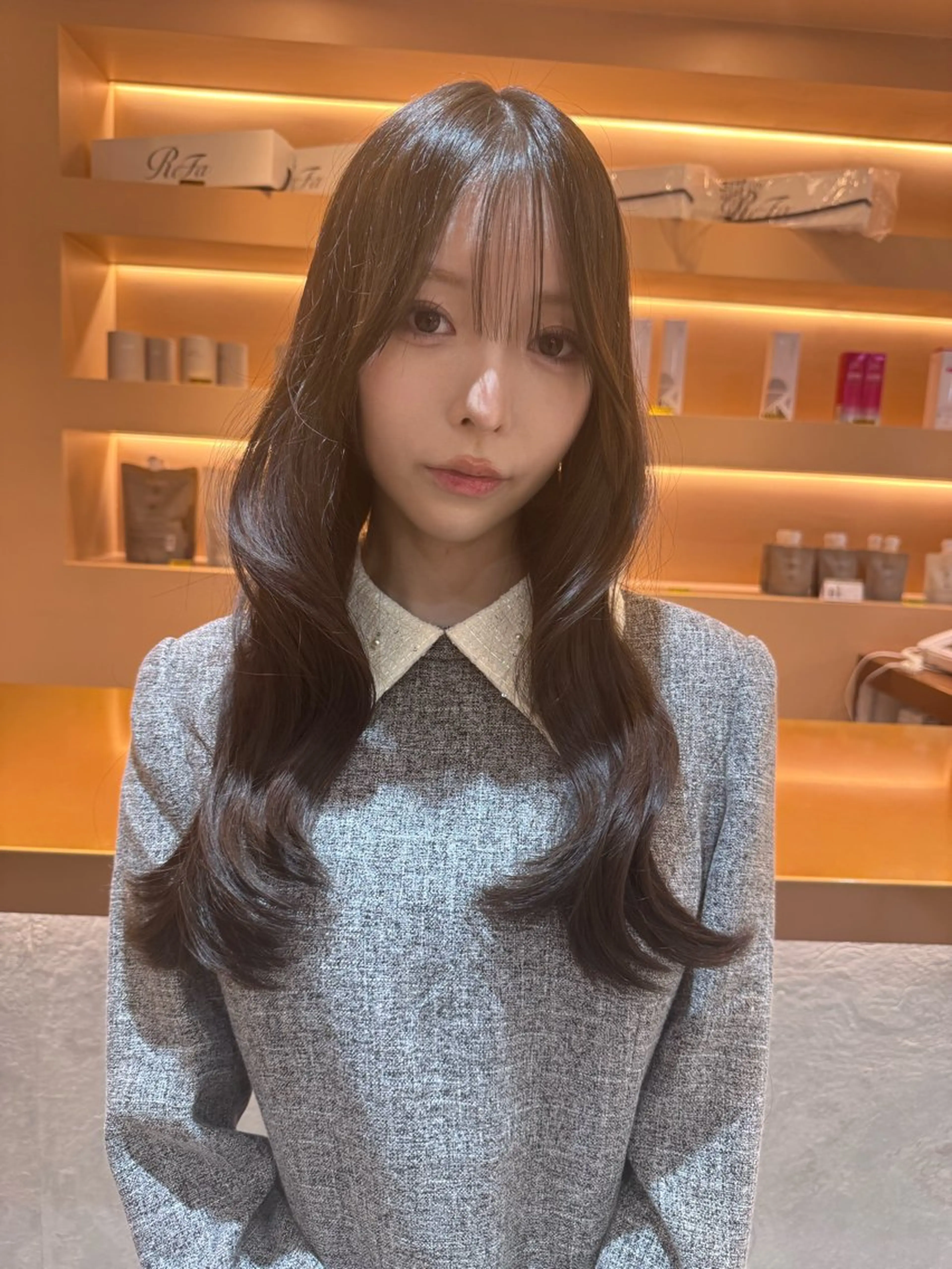 ロング カラー レイヤーカットモデル 募集/藤原一真のヘアスタイル