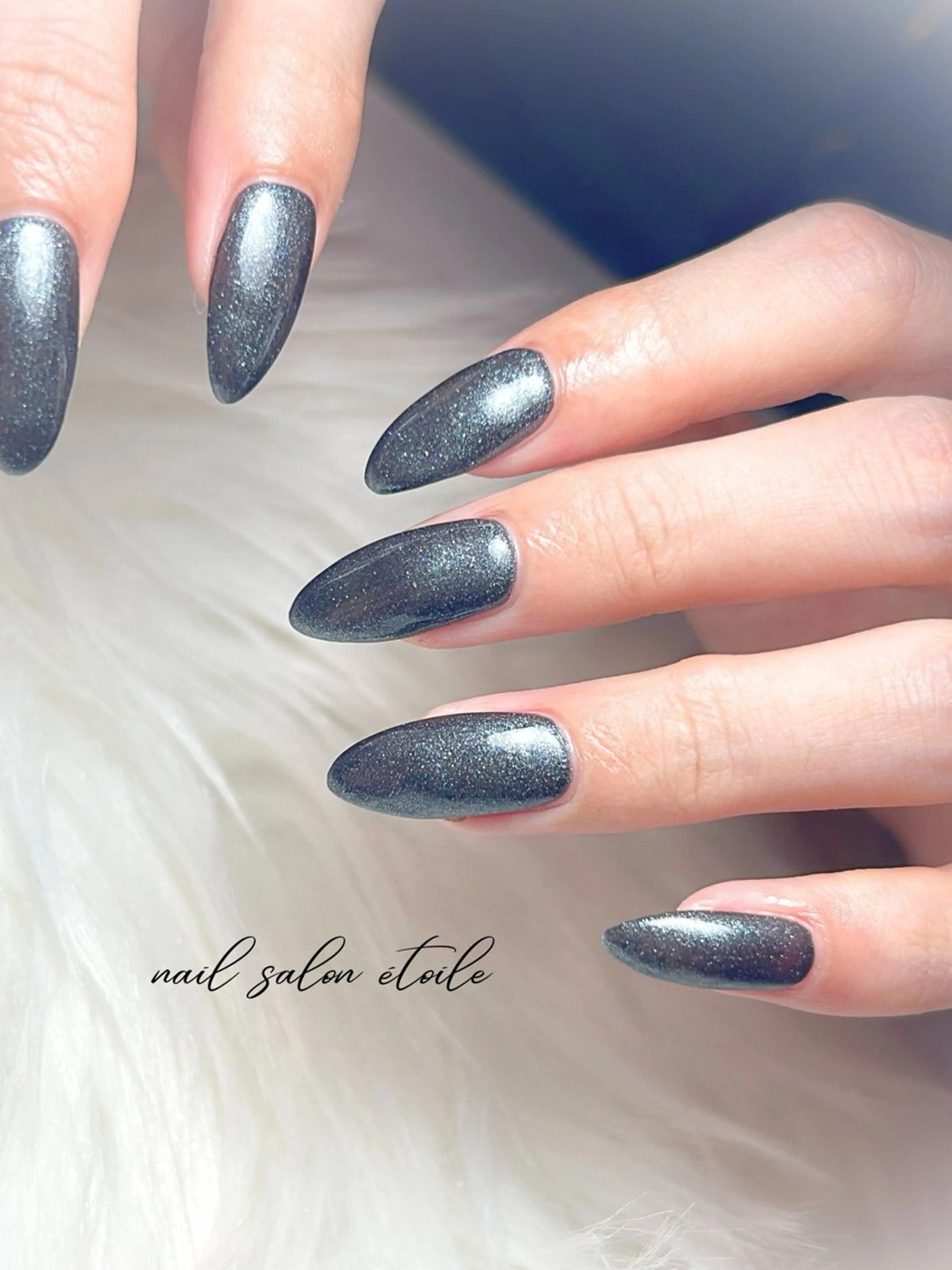 ネイル ラメ(グリッター) ロングネイル ワンカラーネイル ハンドネイル nail salon étoileのネイルデザイン