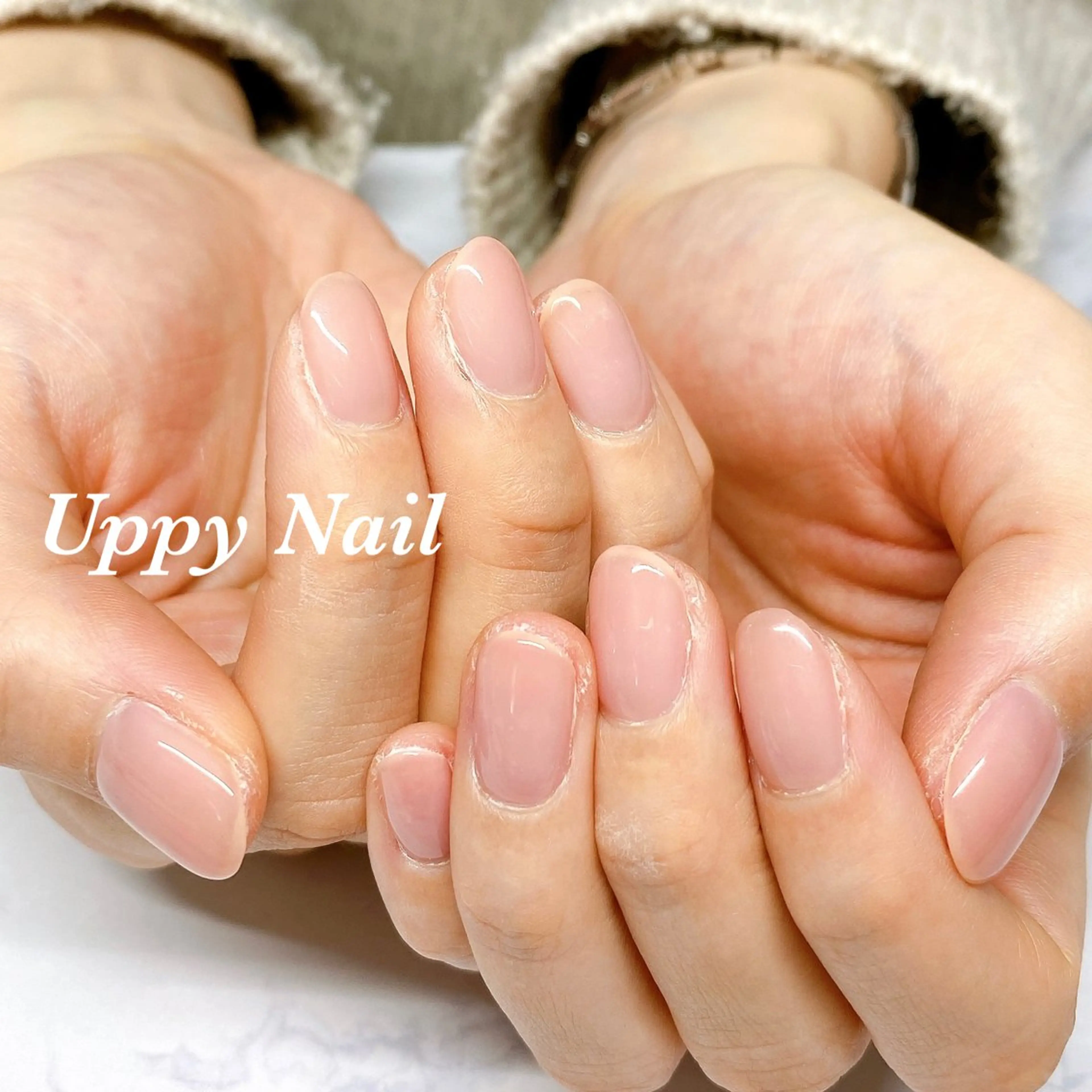 ネイル 桜ネイル オフィスネイル 春ネイル ハンドネイル Uppy Nail ukyoのネイルデザイン