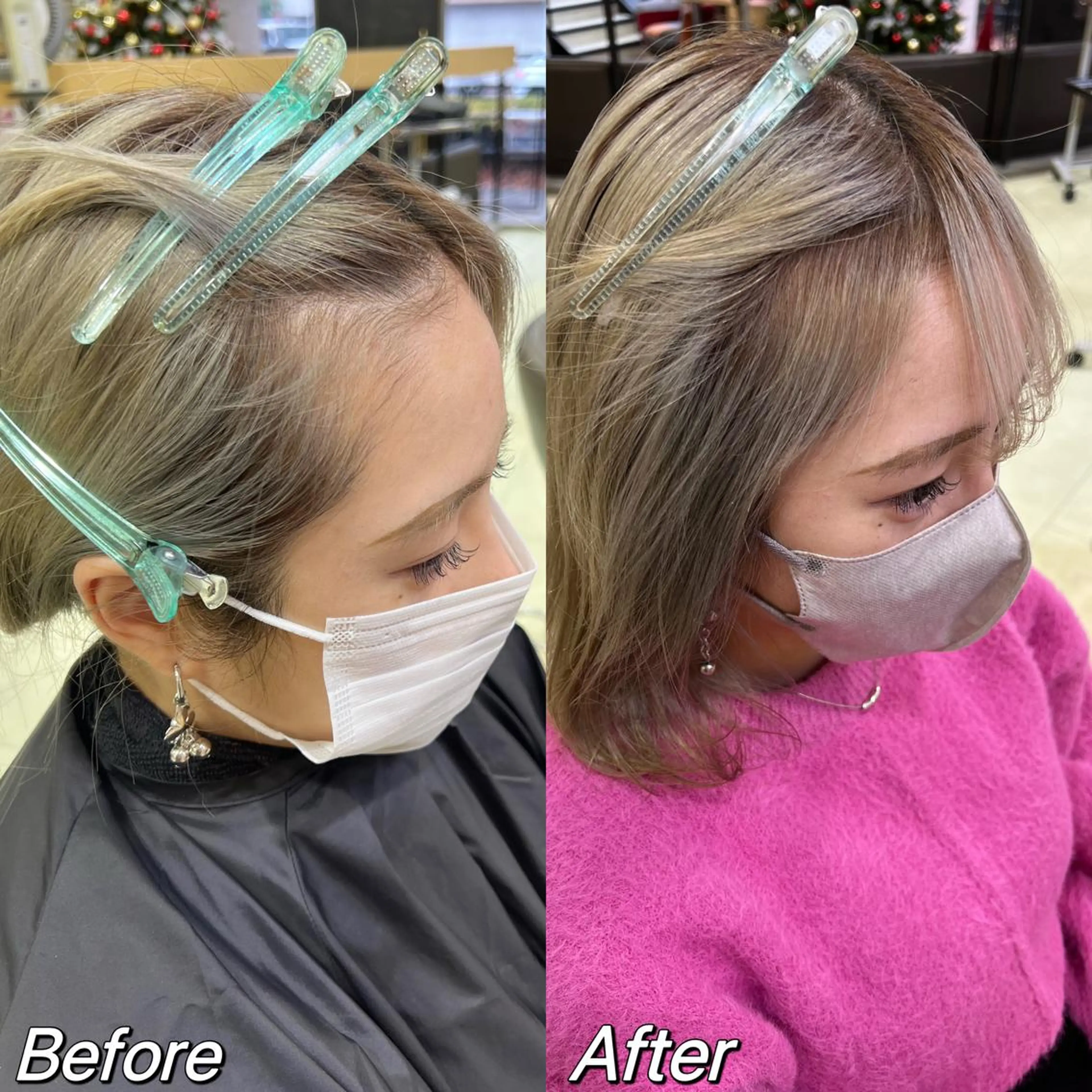 ミディアム パーマ ヘアアレンジ ミディアムパーマ 韓国風ヘア 小顔カット チャンモリパーマ チャンモリパーマ/韓 国/Minami🦋のヘアスタイル