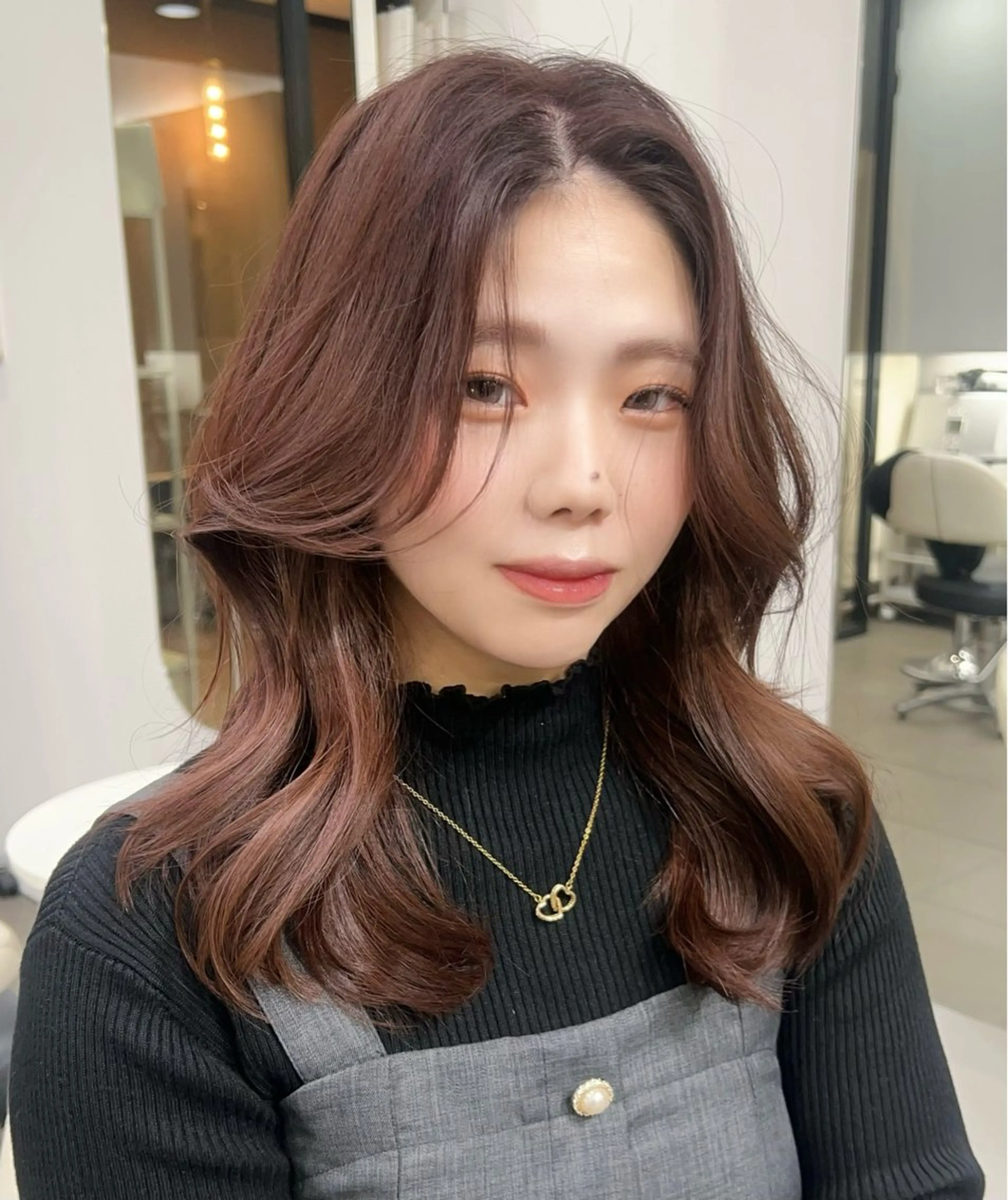 セミロング ヘアカラー in'dex hair 錦糸町店所属・SHUKA🎀/ 韓国風/カラーモデルのヘアスタイル