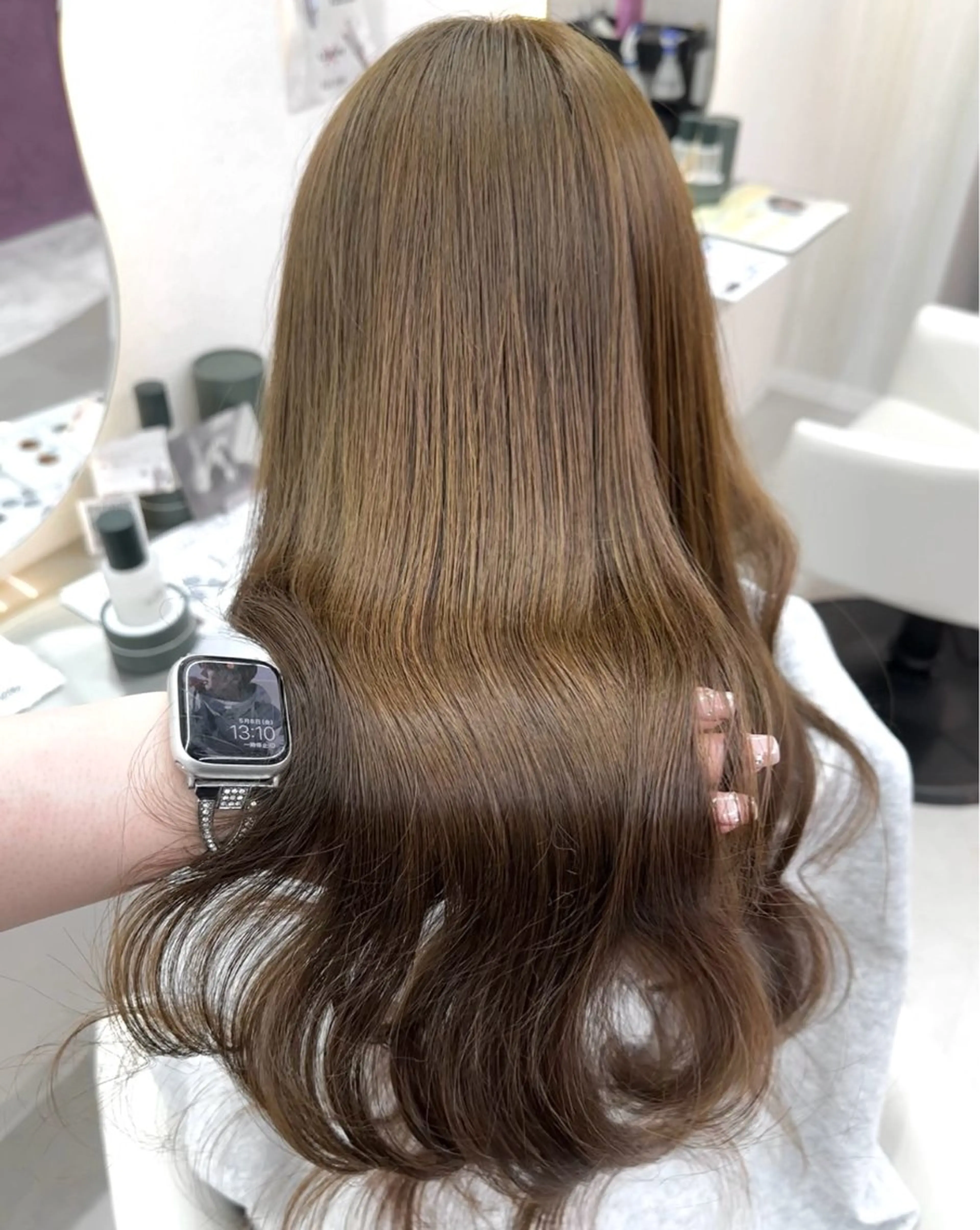 ロング カラー ヘアアレンジ ヘアカラー 🖤kana/艶髪/ 韓国風暗髪カラー🖤のヘアスタイル
