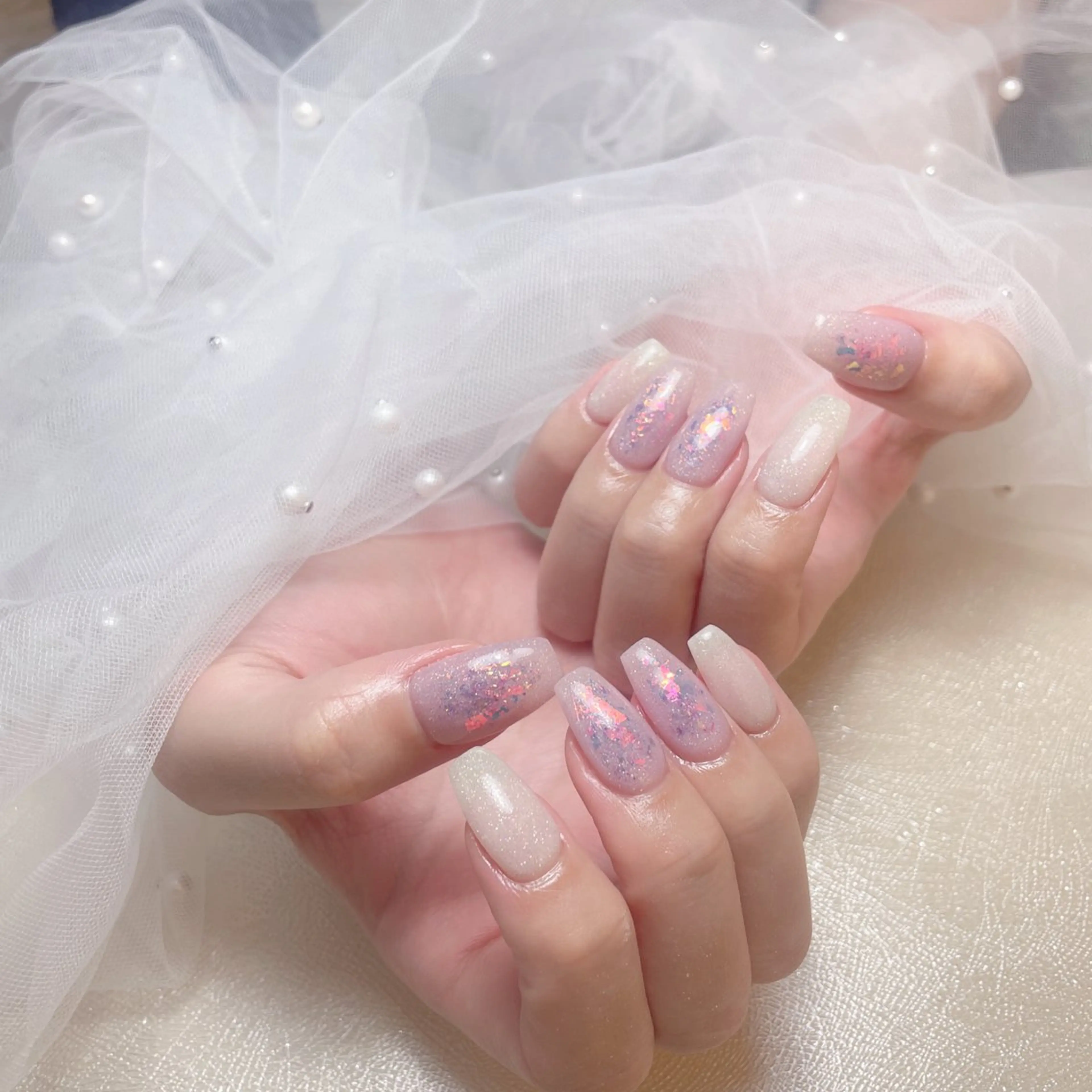 ネイル フットネイル フレンチネイル ジェルネイル ガーリー グラデーション ハンドネイル D.d Nail Moeのネイルデザイン