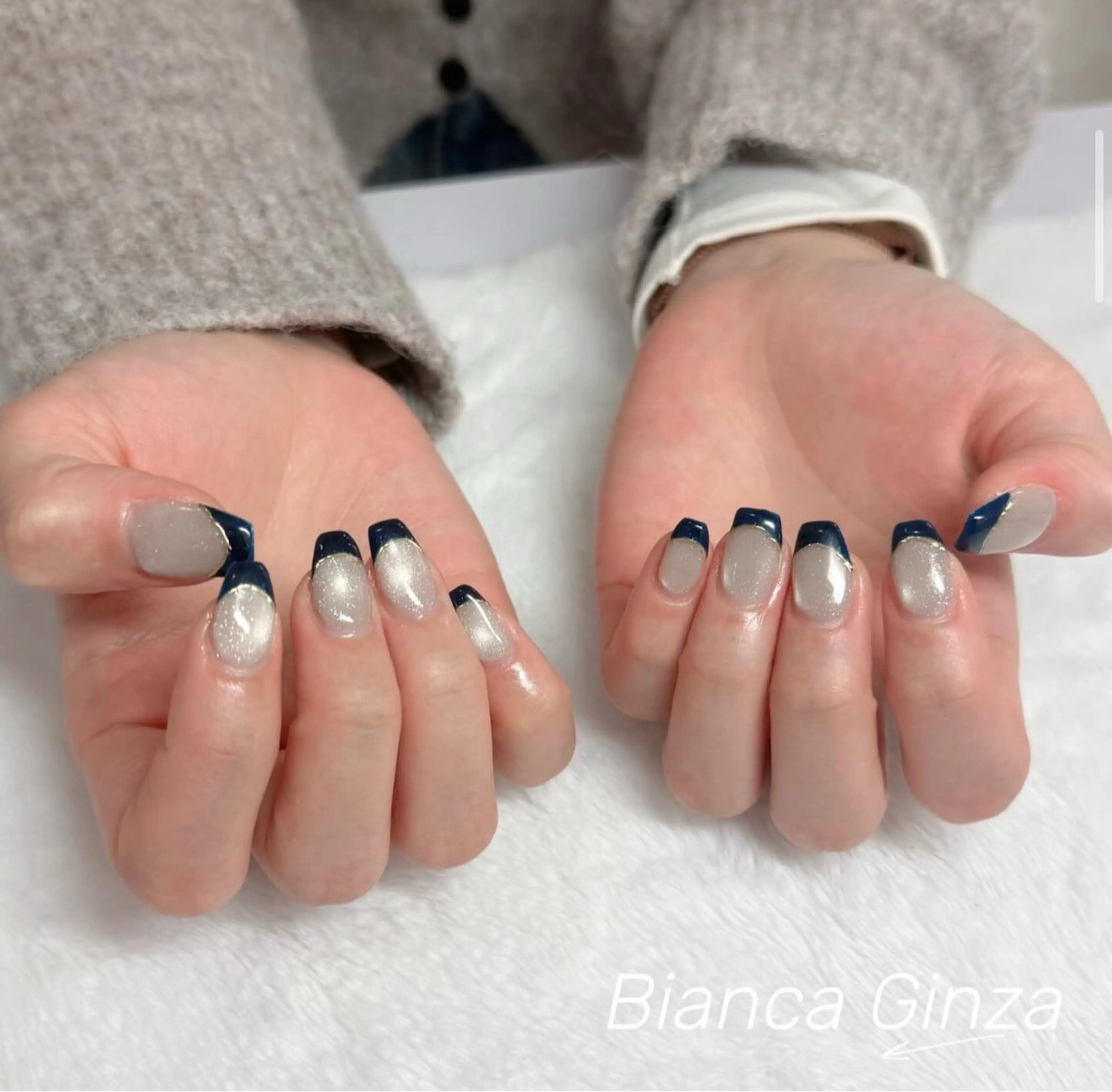 ネイル ハンドネイル Bianca葛西 Hinano🩶のネイルデザイン