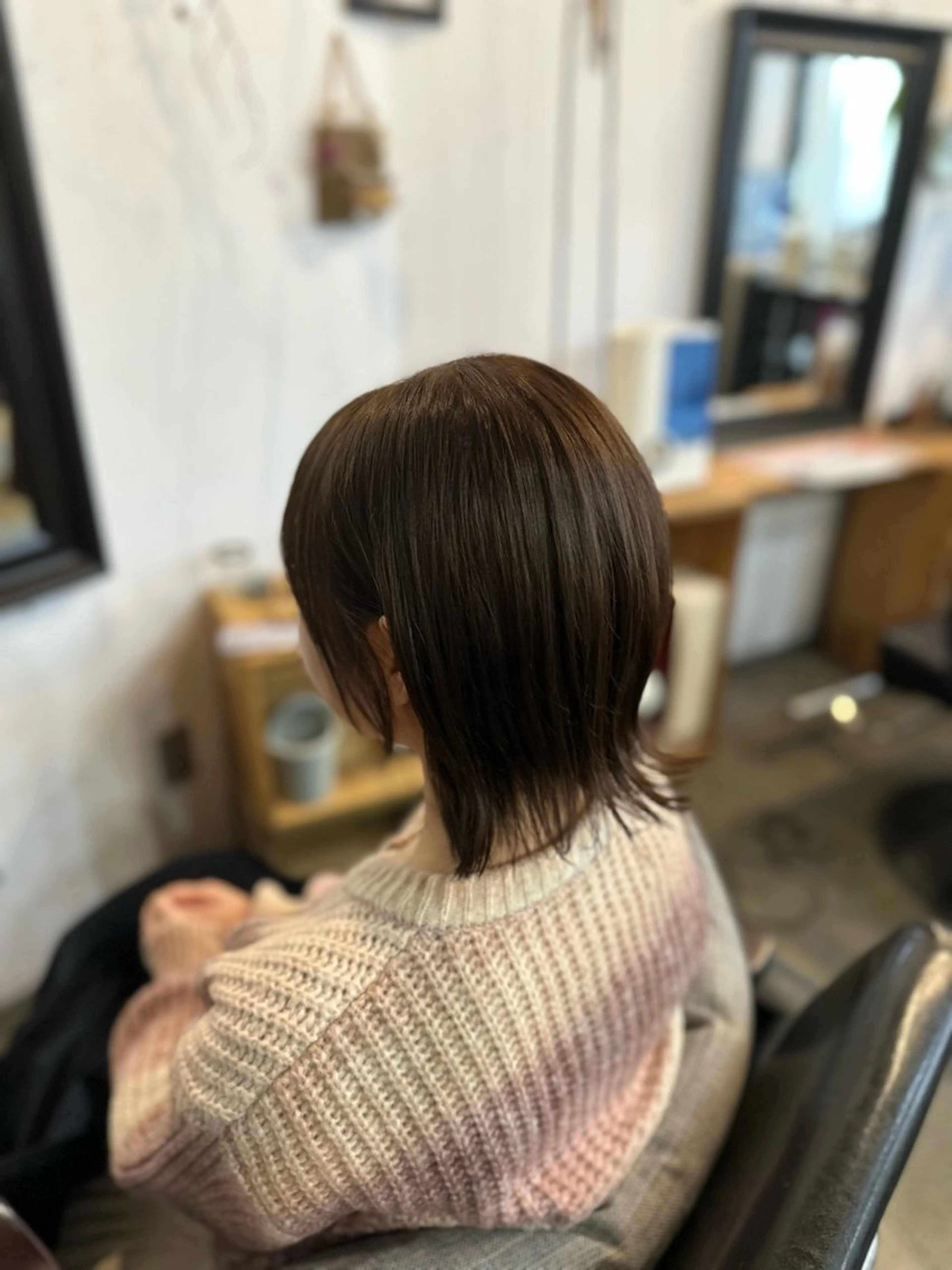 ミディアム ボブ 外ハネヘア カット トリートメント 元住吉プランツヘアー ☘️丸山☘️のヘアスタイル