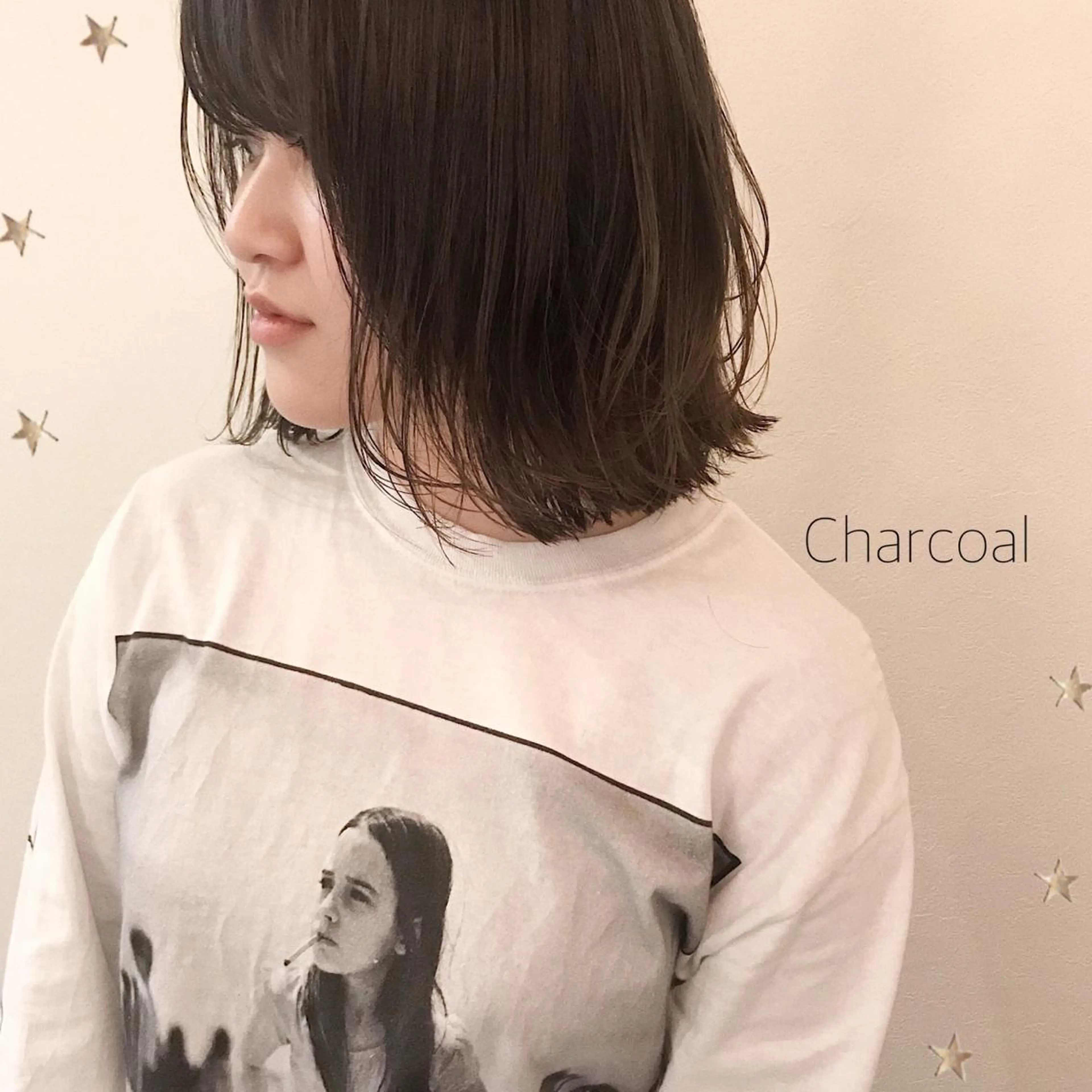 ミディアム カラー 市川 千夏のヘアスタイル