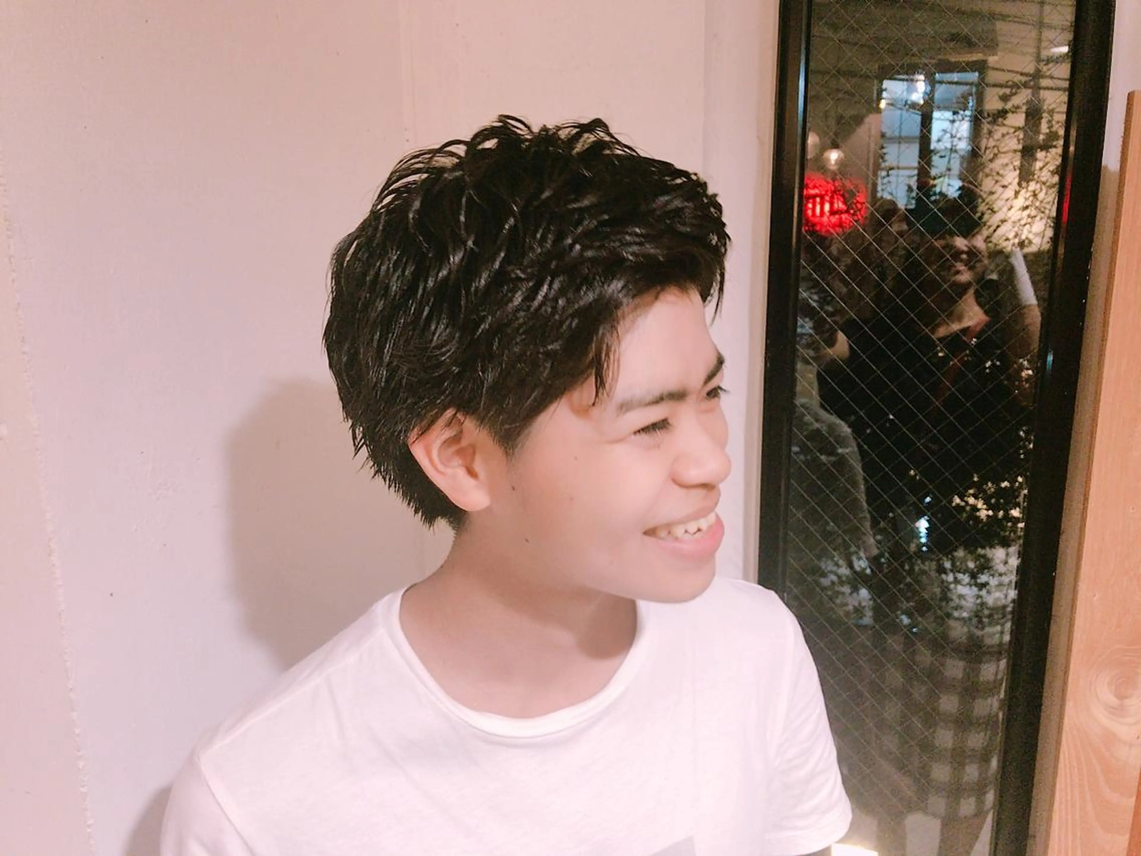 ショート カラー パーマ メンズ カット パーマ ちこ .のヘアスタイル