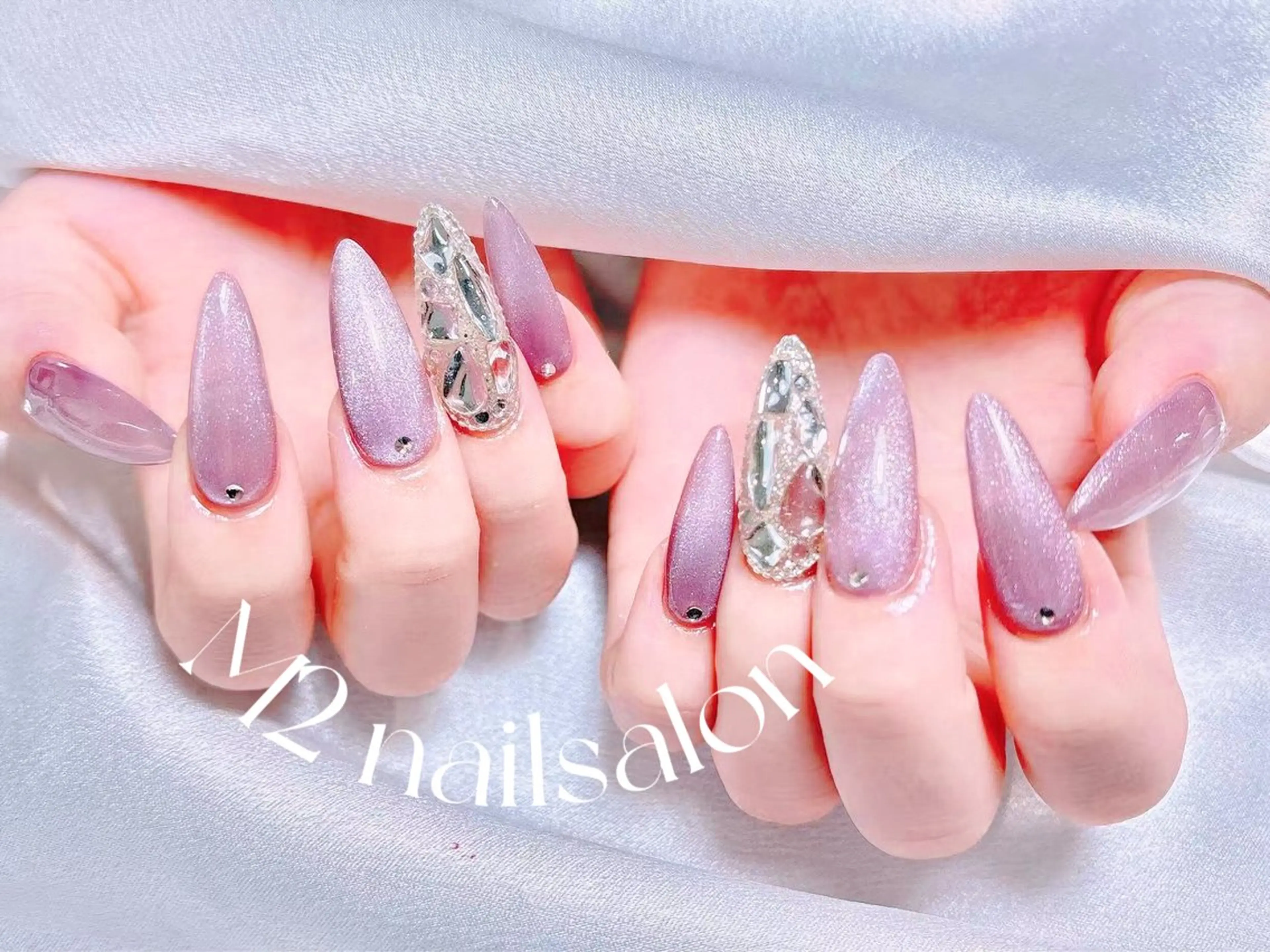 ネイル マグネットネイル ハンドネイル 長さだし専門店 M2　rikaのネイルデザイン