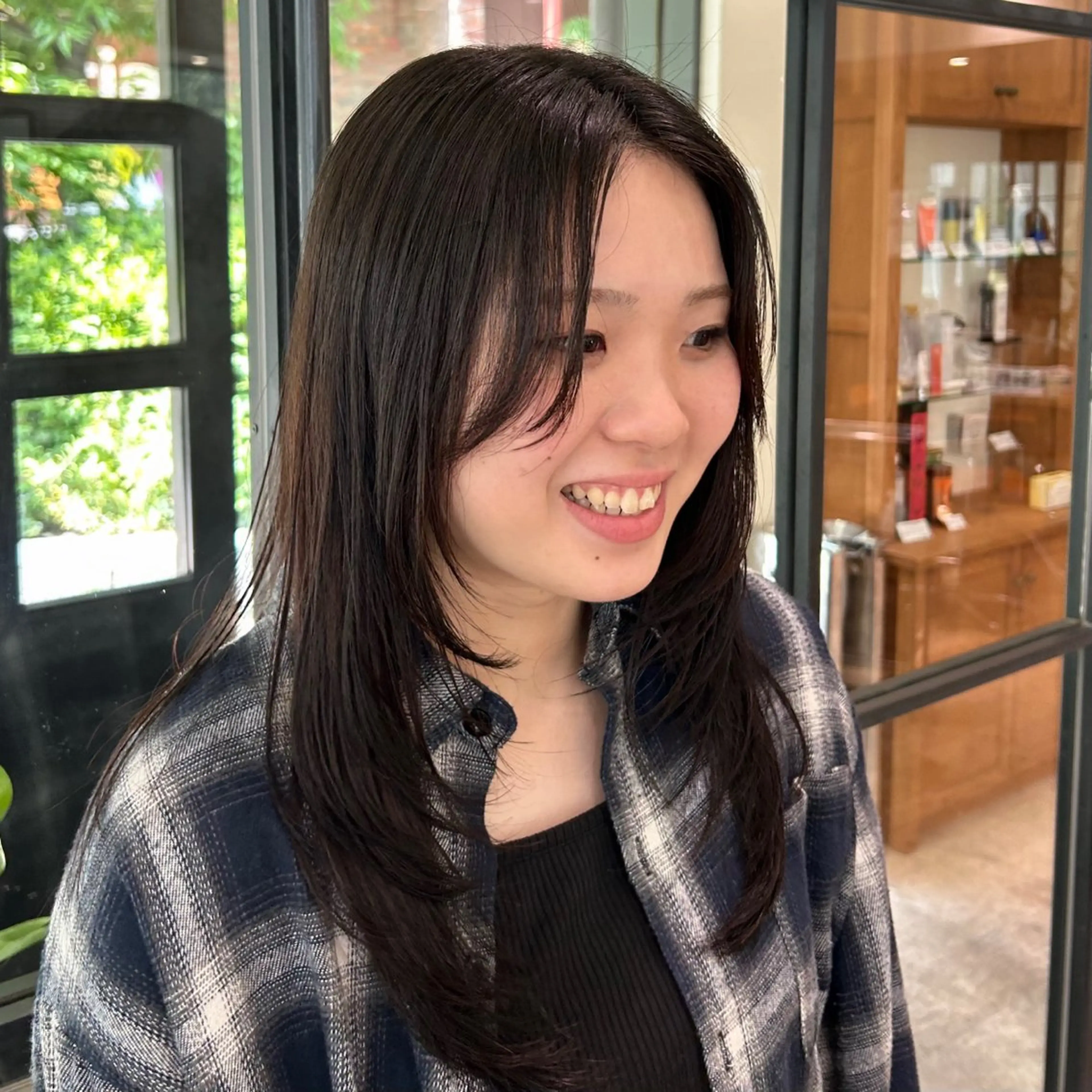 セミロング カラー ブラウンカラー レイヤーカット カット nana/ボブ/ レイヤー/梅田のヘアスタイル