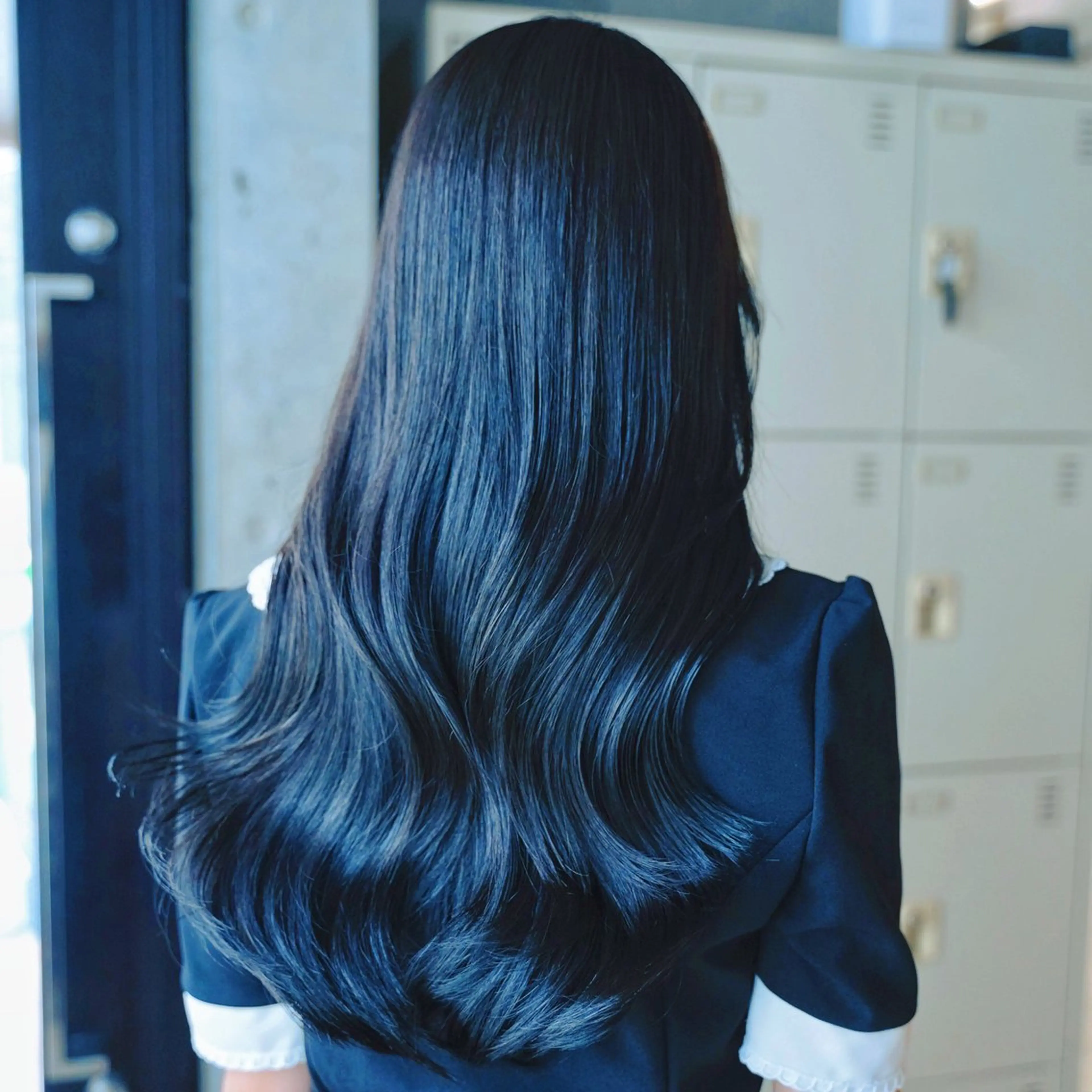 ロング カラー 透明感カラー オレンジ ヘアカラー トリートメント ムツキ/品のある 艶カラー/縮毛矯正のヘアスタイル