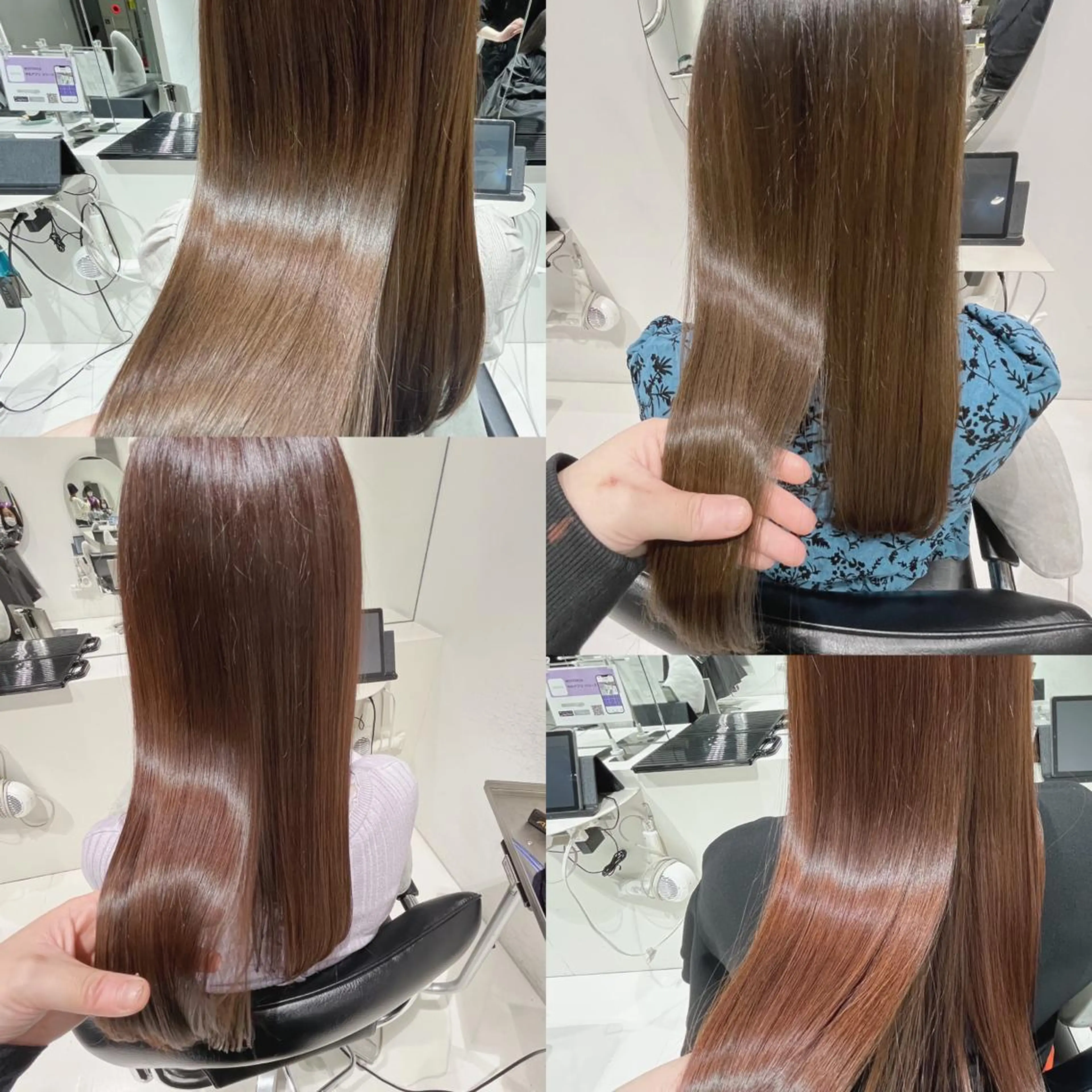 ロング カラー 髪質改善 トリートメント mai🐷髪質改善 🖤透ける暗髪🖤のヘアスタイル