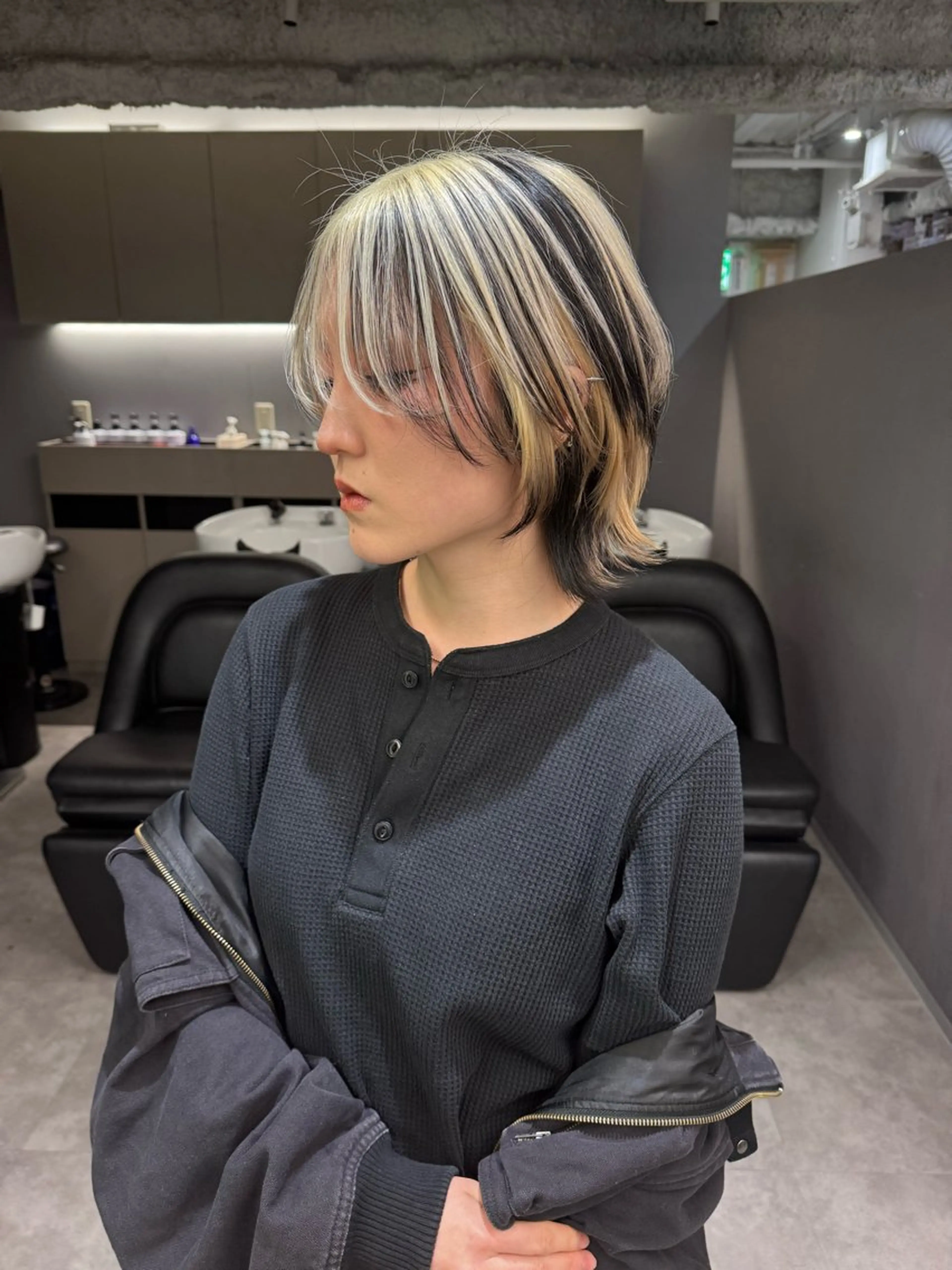 ショート カラー ブロンド ヘアカラー ハイトーン/名古屋 Hinakiのヘアスタイル