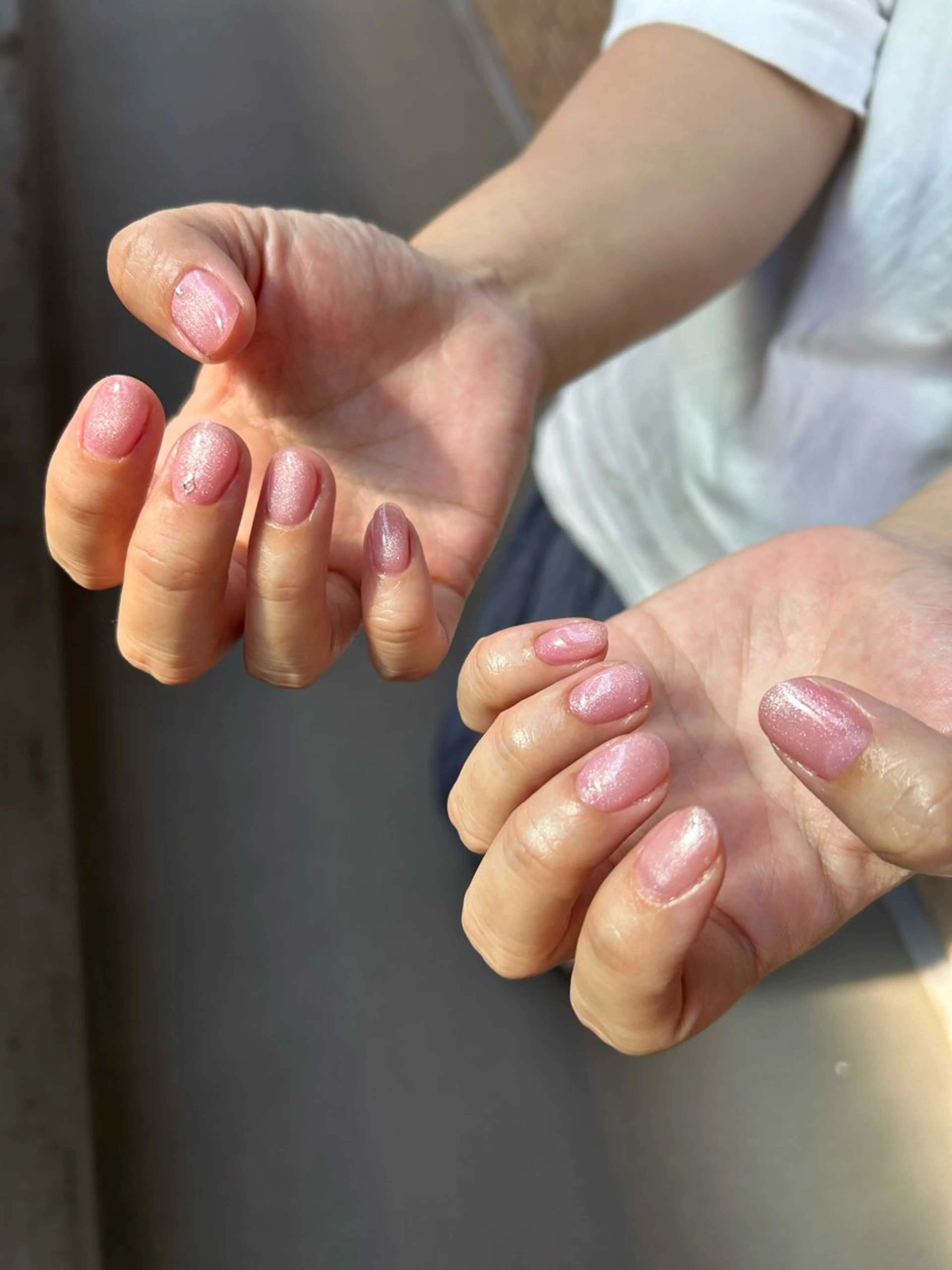 ネイル ブルー ピンク ハンドネイル 自宅サロン♡ Mamiのネイルデザイン