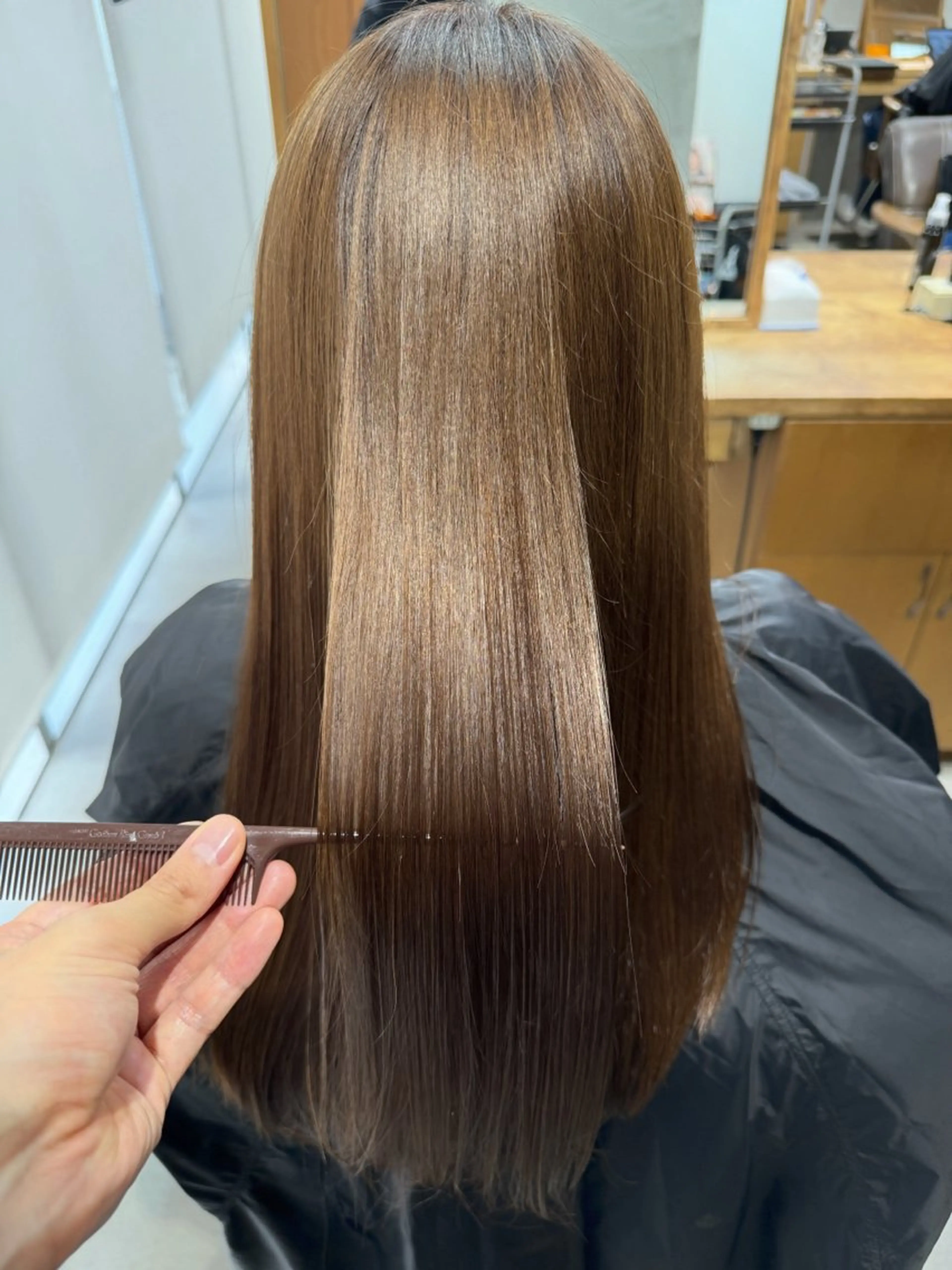 ロング 中顔面短縮カット× 実感度◎のケア｜大橋のヘアスタイル